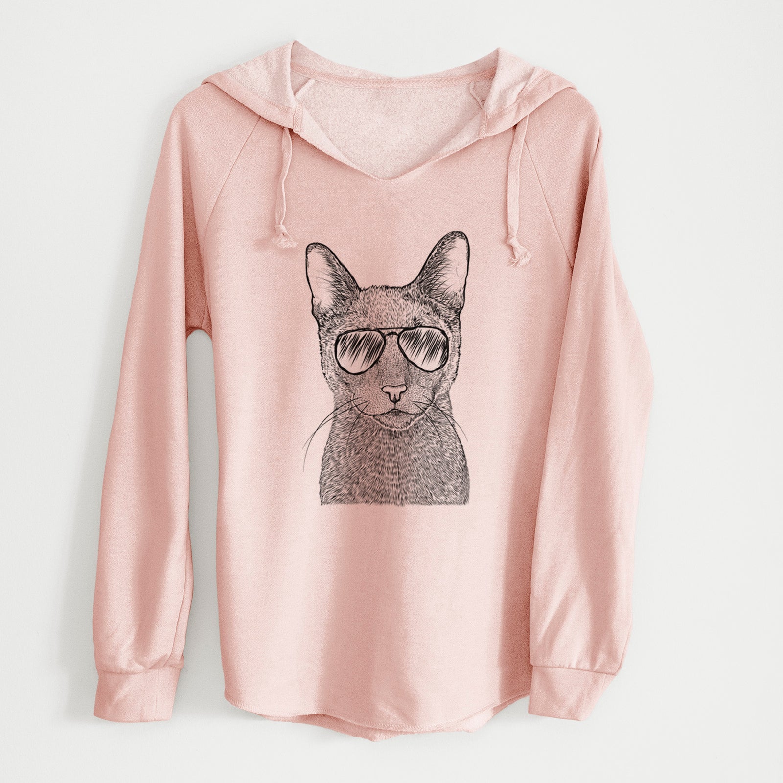 Aviator Stanley the Russian Blue Cat - Cali Wave Hooded Sweatshirt