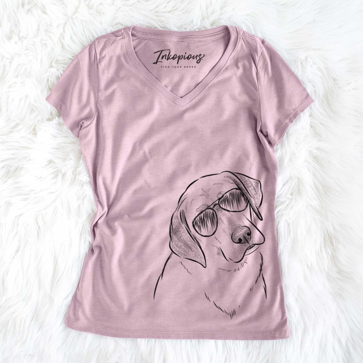 Stella the Yellow Lab - Women's V-neck Shirt