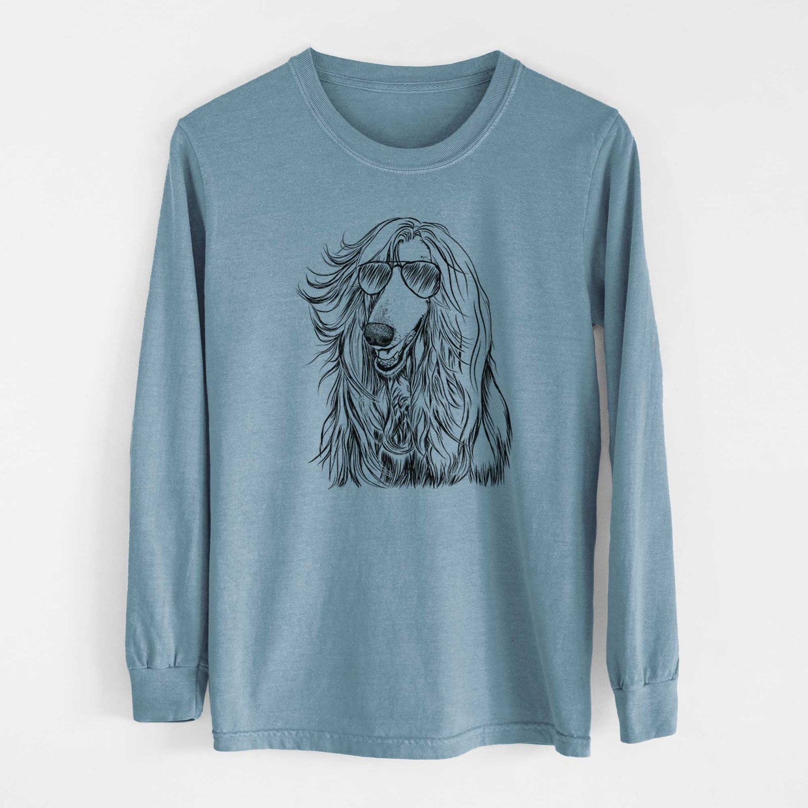 Aviators Sterling the Afghan Hound - Heavyweight 100% Cotton Long Sleeve