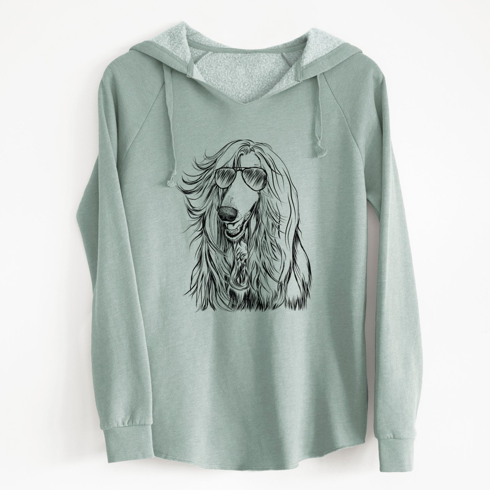 Aviator Sterling the Afghan Hound - Cali Wave Hooded Sweatshirt
