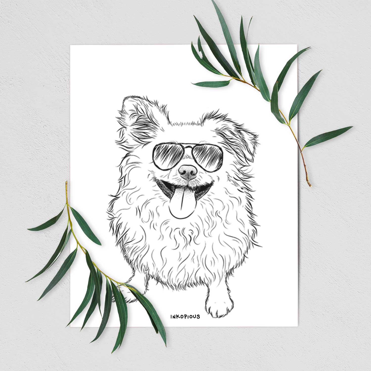 Stuart the Longhaired Chihuahua Art Print
