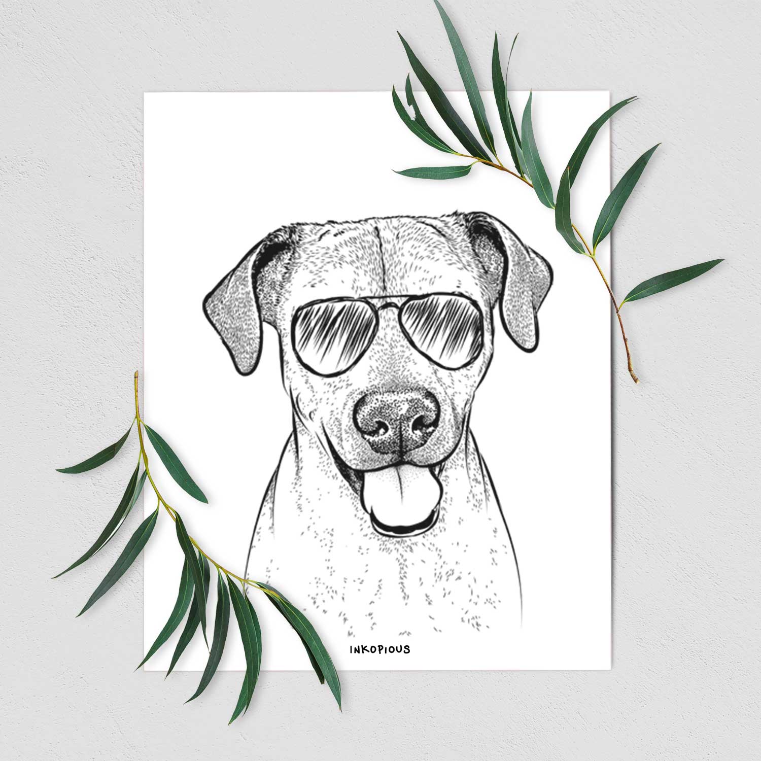 Sugar the American Staffordshire Mix Art Print