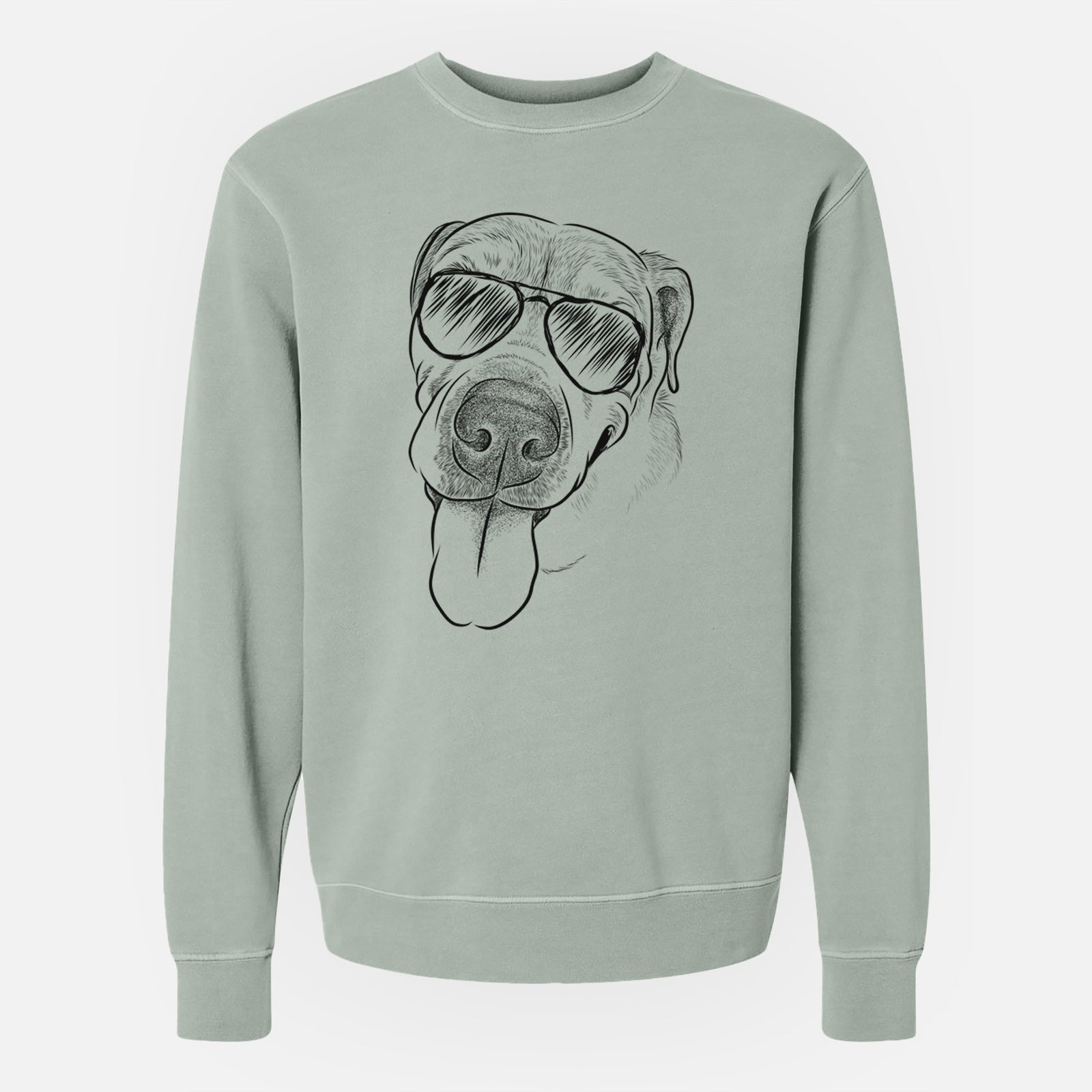 Aviator Sugar the Staffordshire Terrier Mix - Unisex Pigment Dyed Crew Sweatshirt