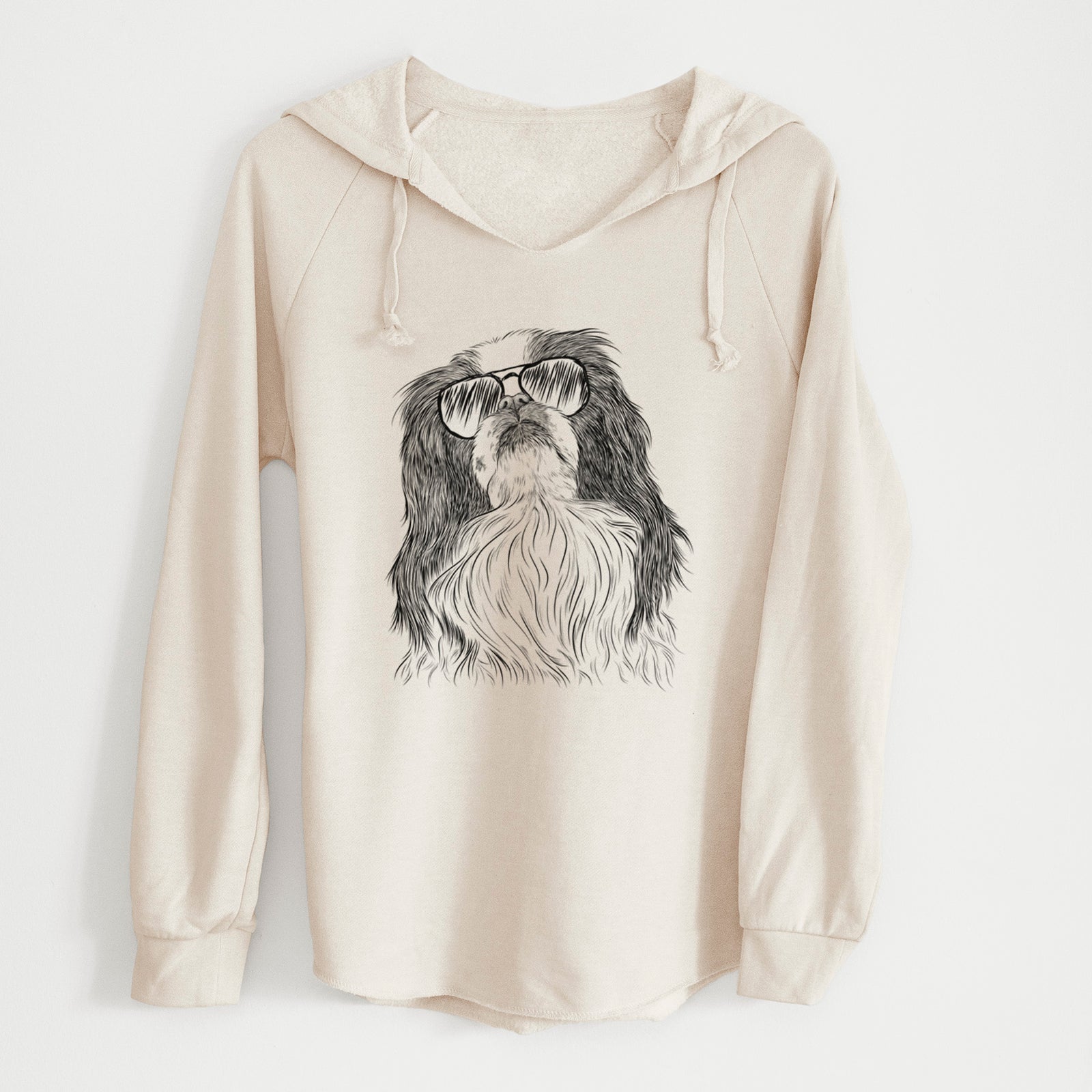 Aviator Suki the Japanese Chin - Cali Wave Hooded Sweatshirt