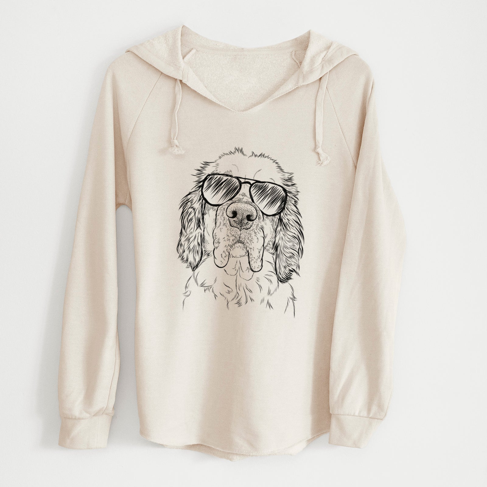 Aviator Sully the Clumber Spaniel - Cali Wave Hooded Sweatshirt