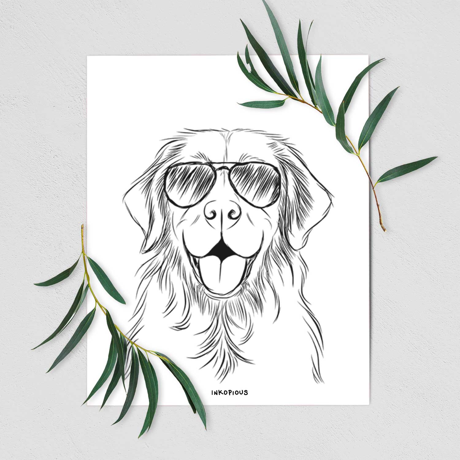 Sunny the Golden Retriever Art Print