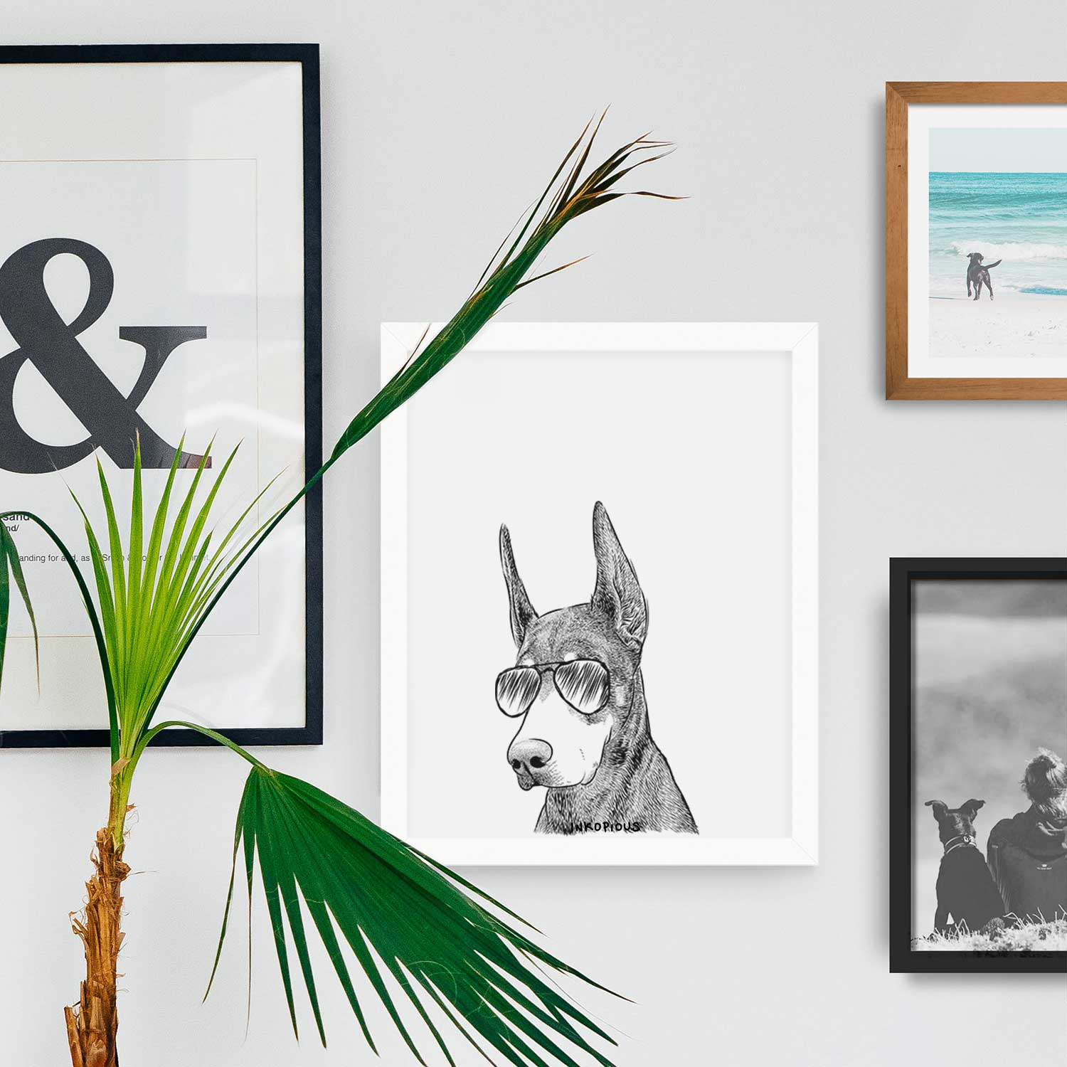 Sunny the Doberman Pinscher Art Print