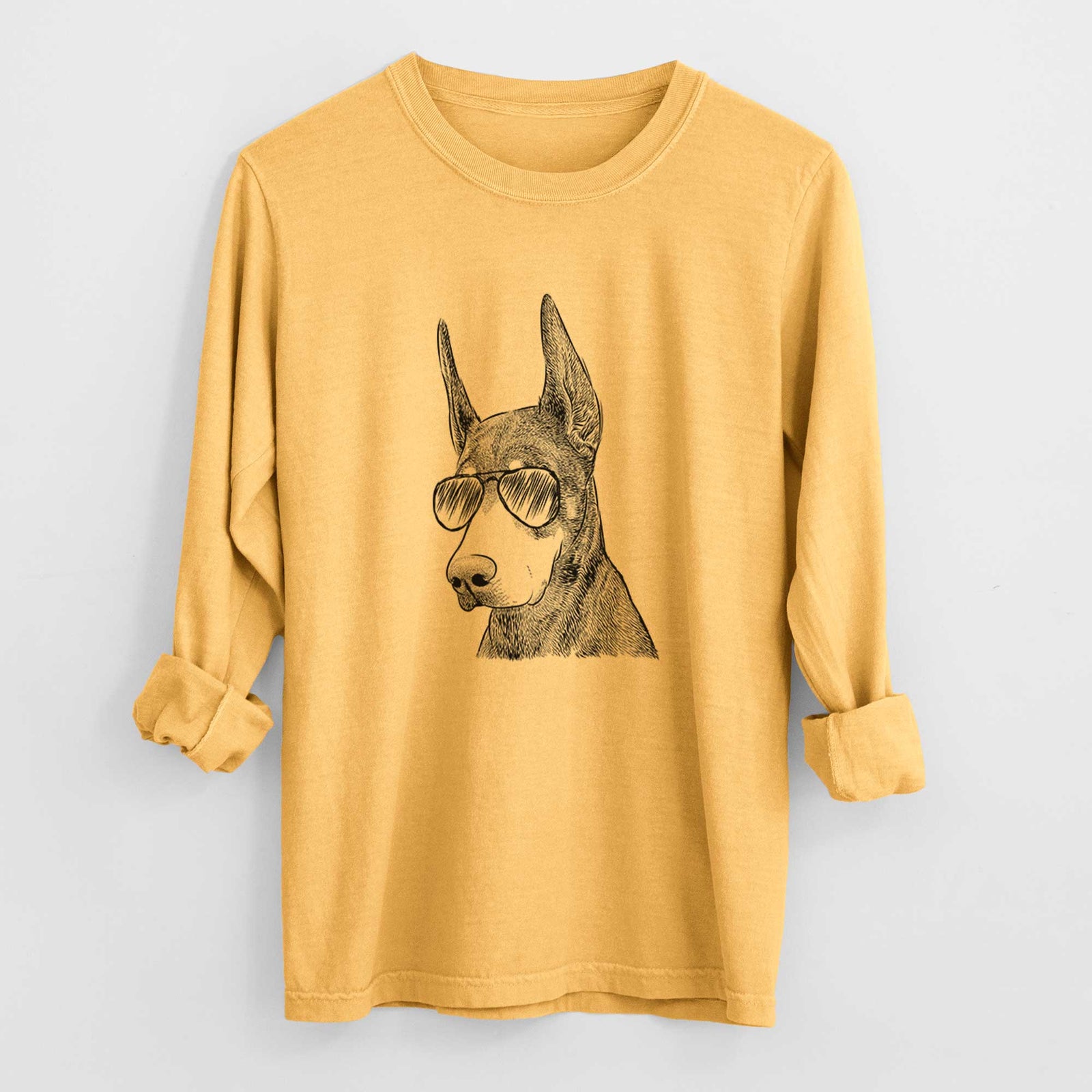 Aviators Sunny the Doberman Pinscher - Heavyweight 100% Cotton Long Sleeve