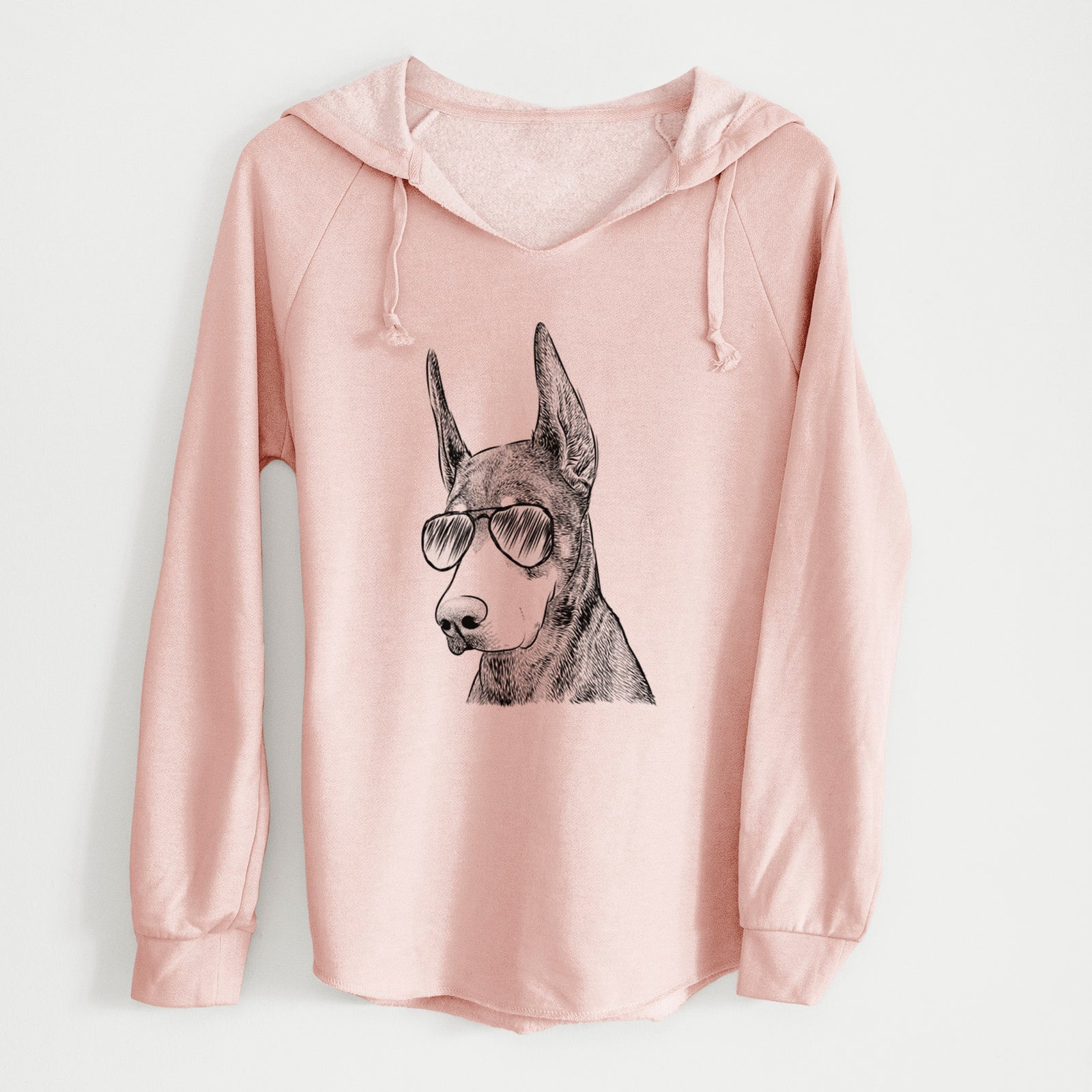 Aviator Sunny the Doberman Pinscher - Cali Wave Hooded Sweatshirt