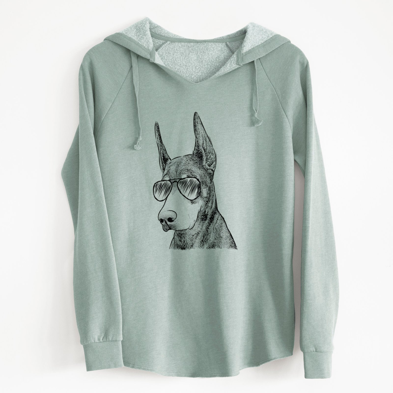 Aviator Sunny the Doberman Pinscher - Cali Wave Hooded Sweatshirt