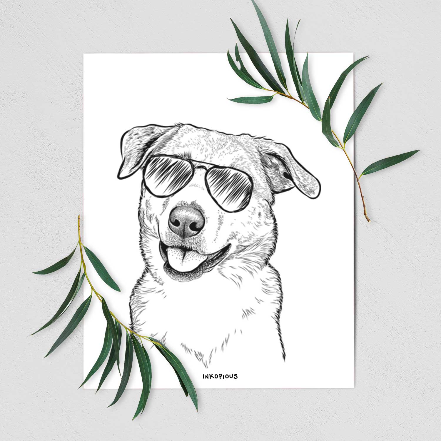 Sydney the Great Pyrenees Mix Art Print