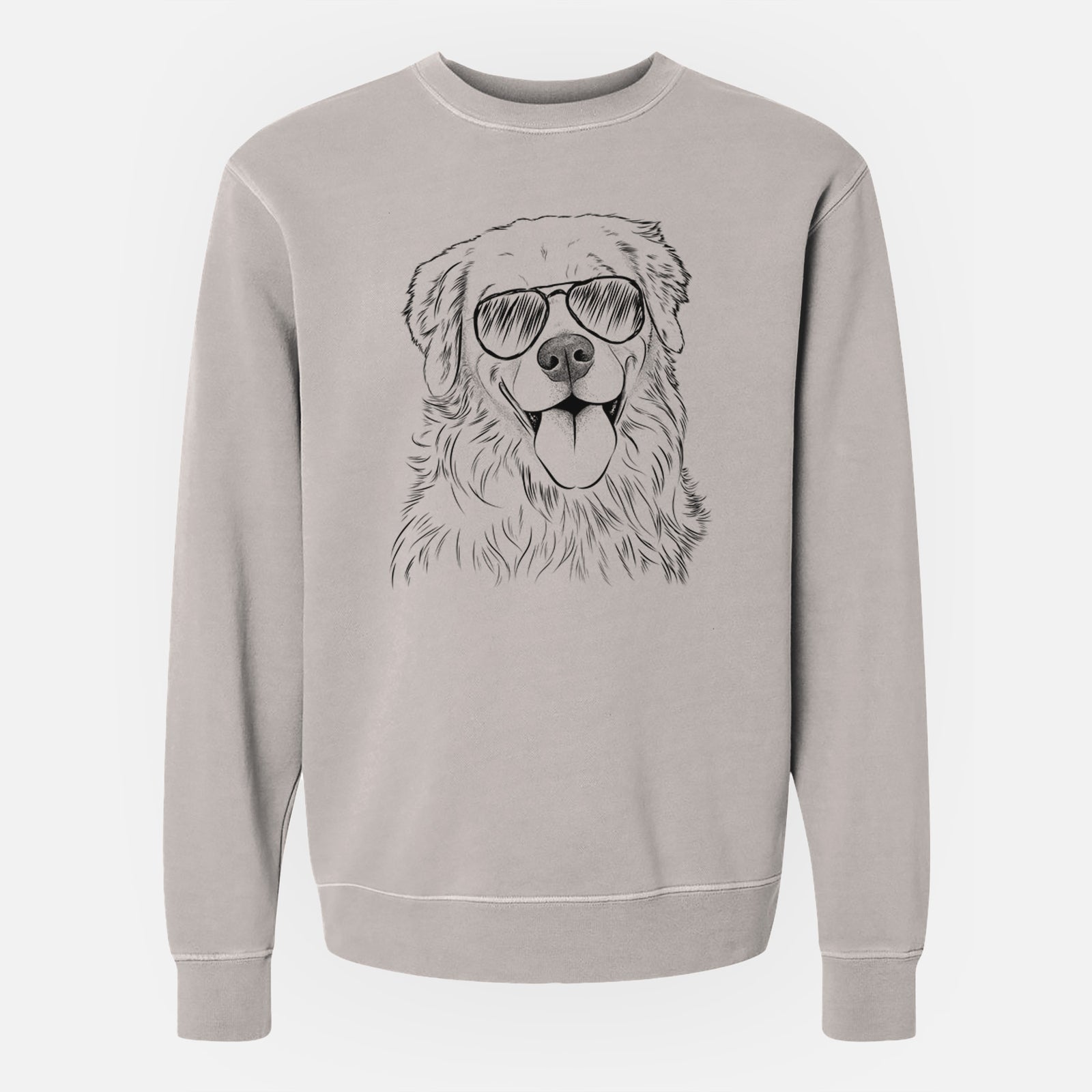 Aviator Ticket the Golden Retriever - Unisex Pigment Dyed Crew Sweatshirt