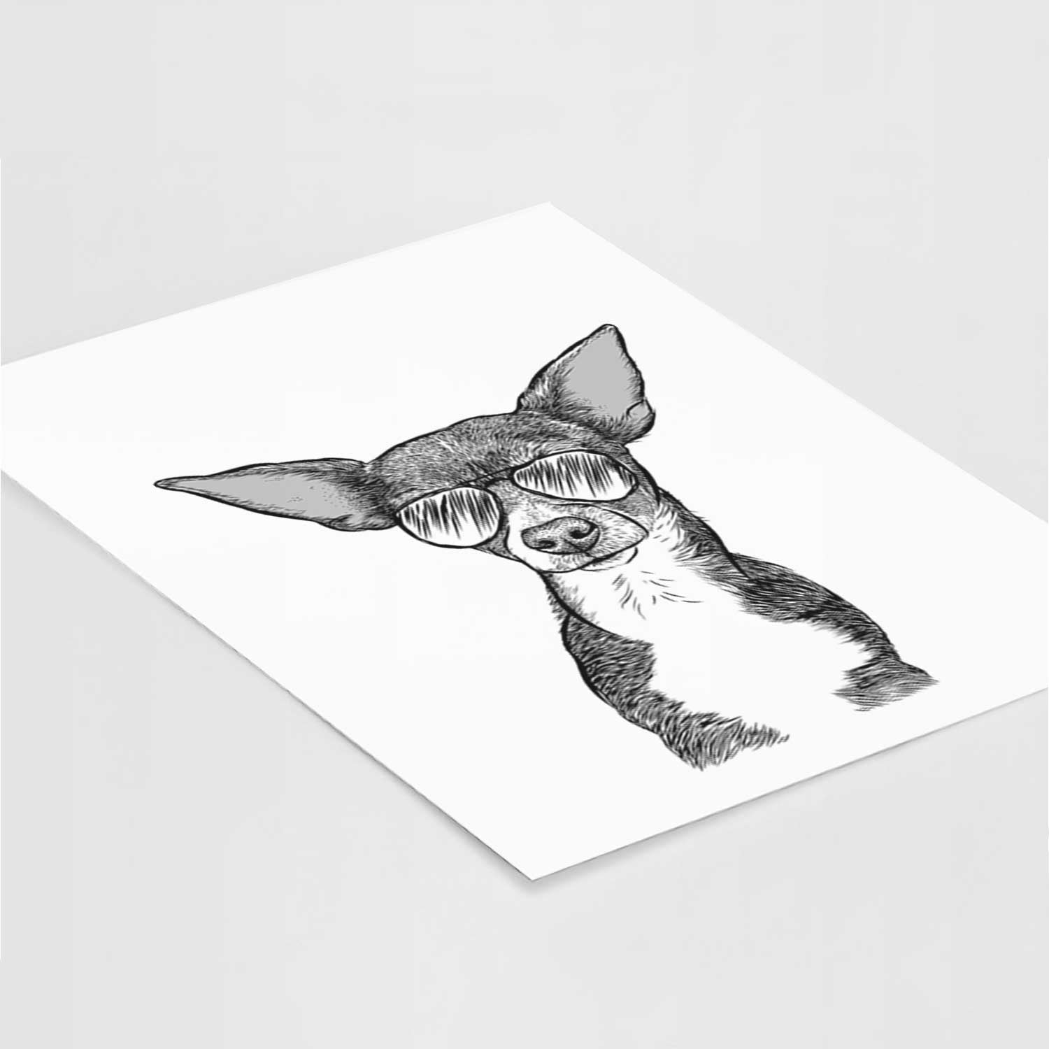 Tiny Archie the Mixed Breed Art Print