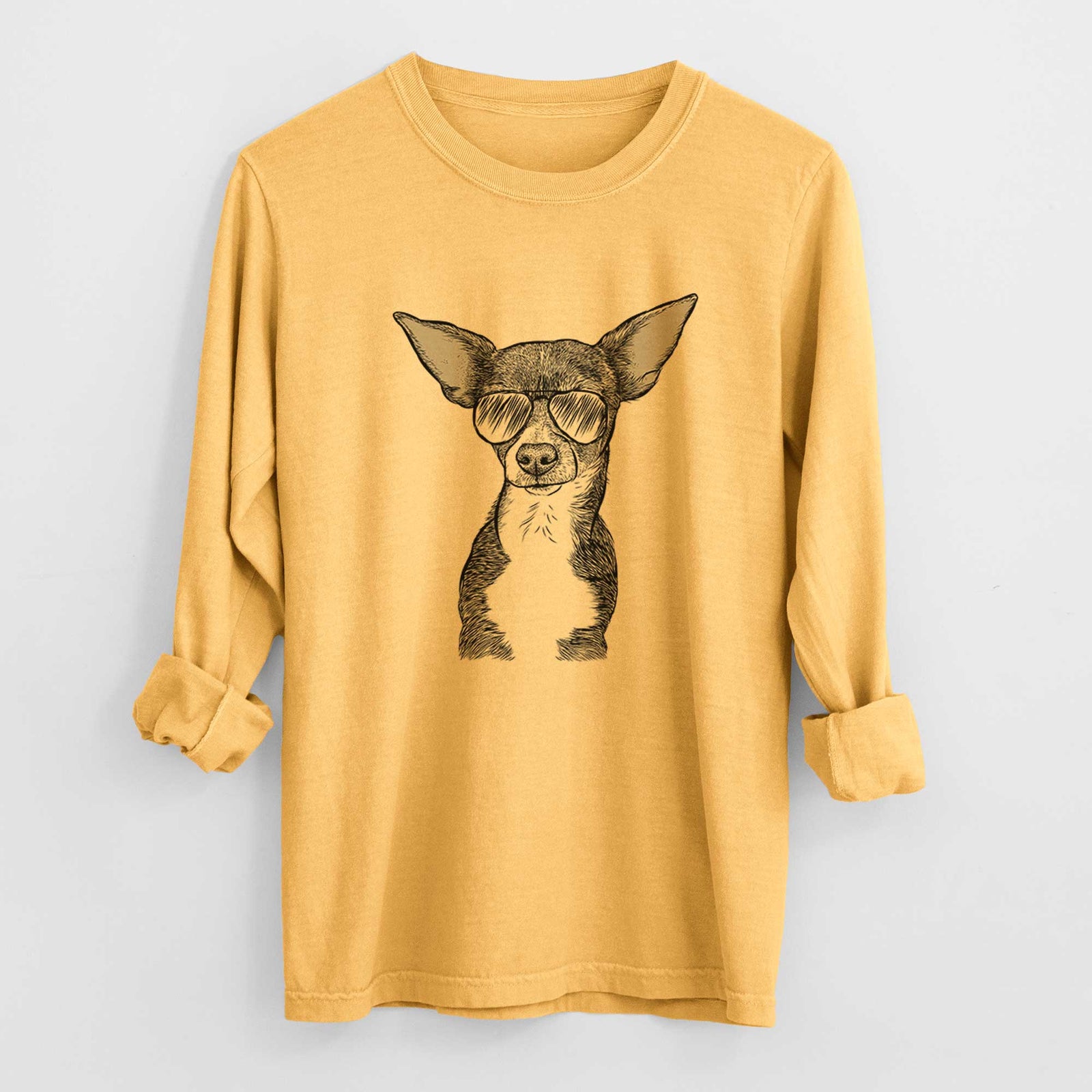 Aviators Tiny Archie the Mixed Breed - Heavyweight 100% Cotton Long Sleeve