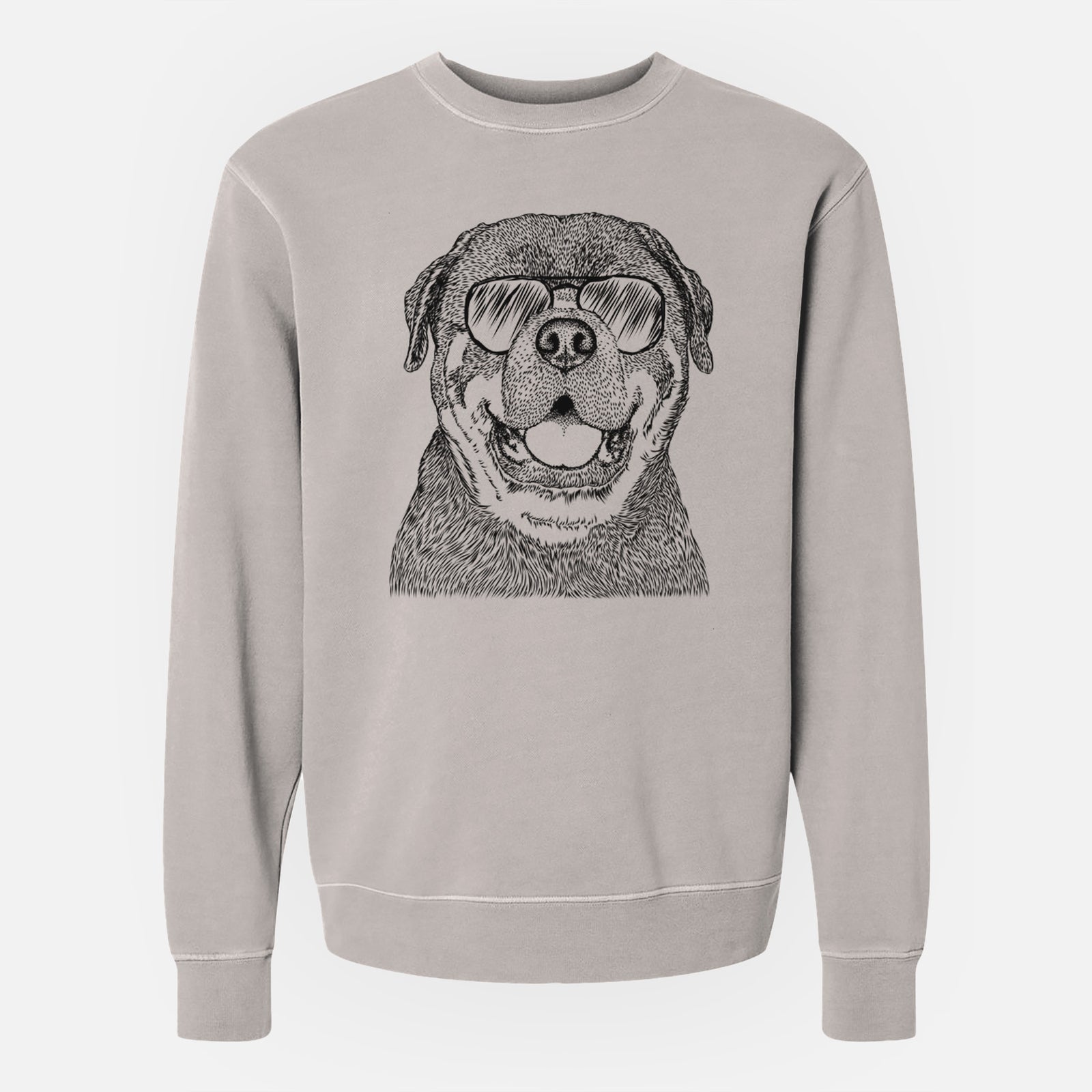 Aviator Titan the Rottweiler - Unisex Pigment Dyed Crew Sweatshirt