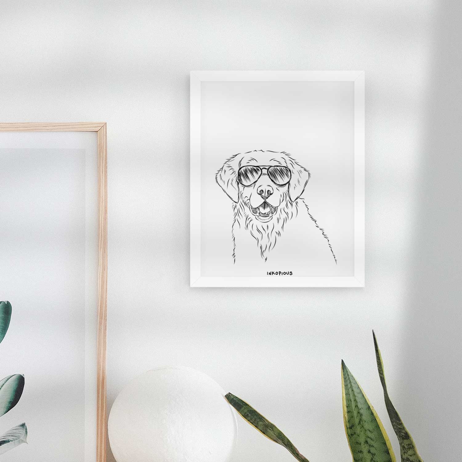 Toby the Golden Retriever Art Print