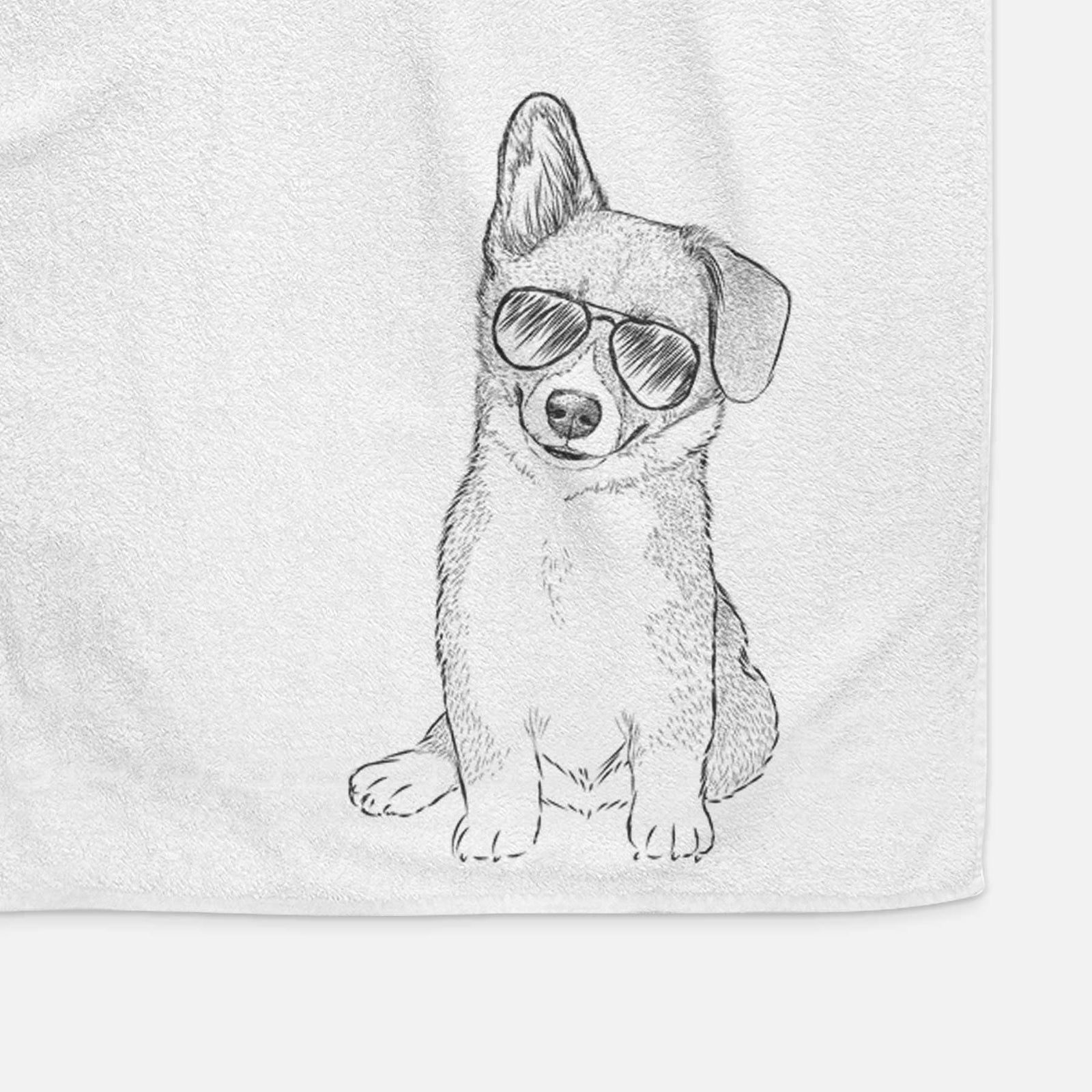Toby the Corgi Puppy Decorative Hand Towel