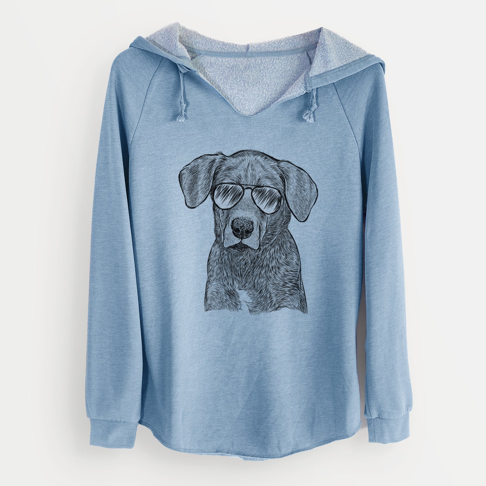 Aviator Tom the Lab Dane Mix - Cali Wave Hooded Sweatshirt