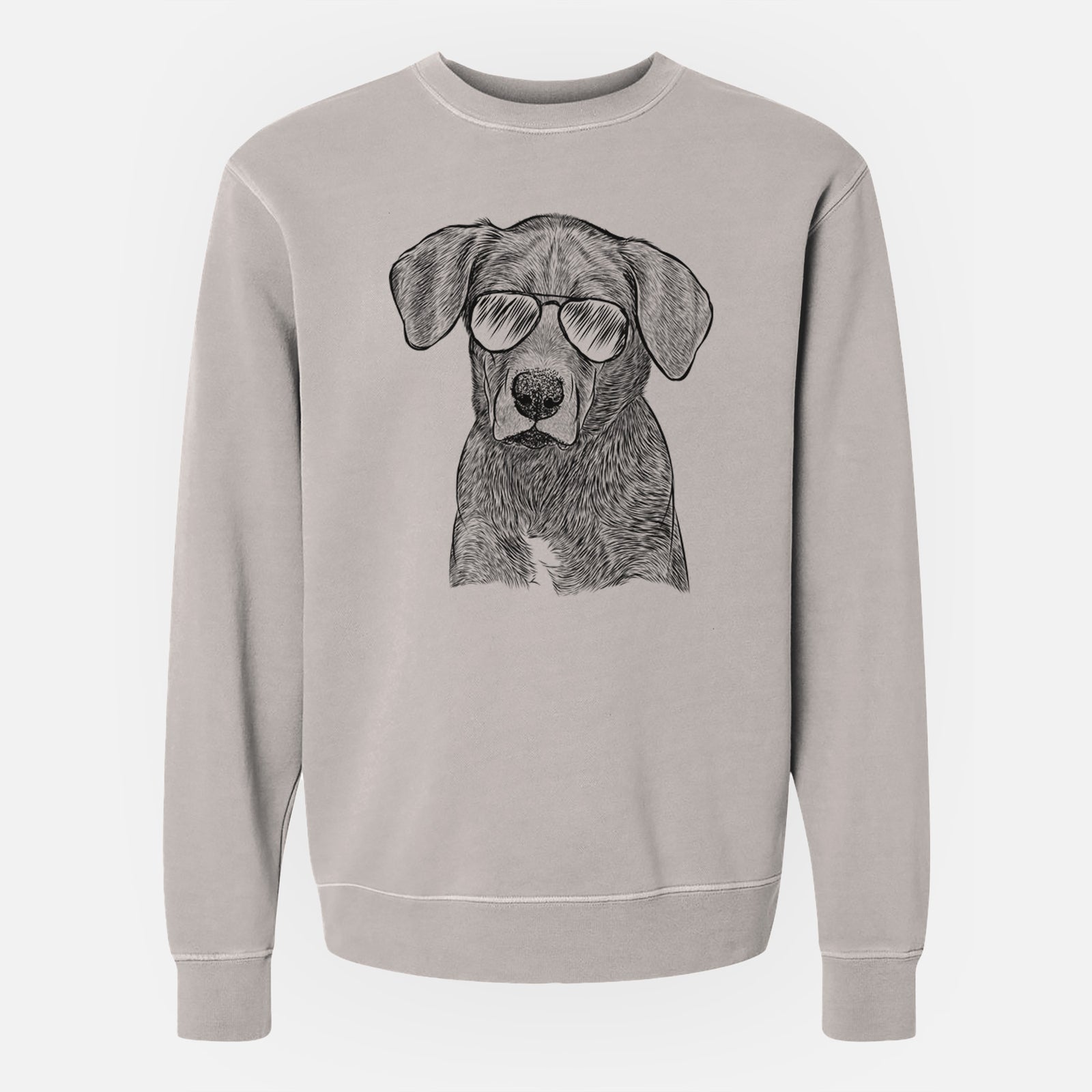 Aviator Tom the Lab Dane Mix - Unisex Pigment Dyed Crew Sweatshirt
