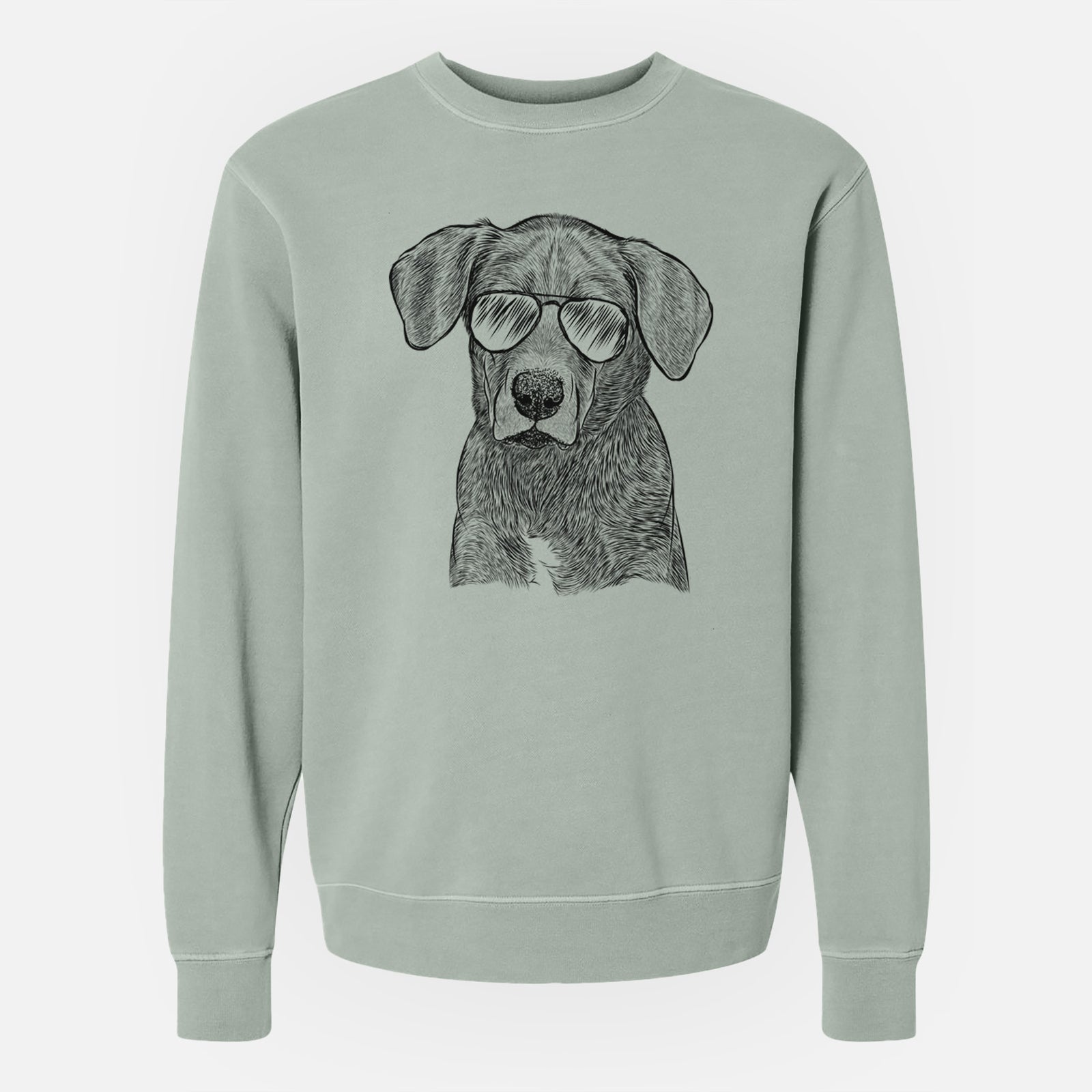 Aviator Tom the Lab Dane Mix - Unisex Pigment Dyed Crew Sweatshirt