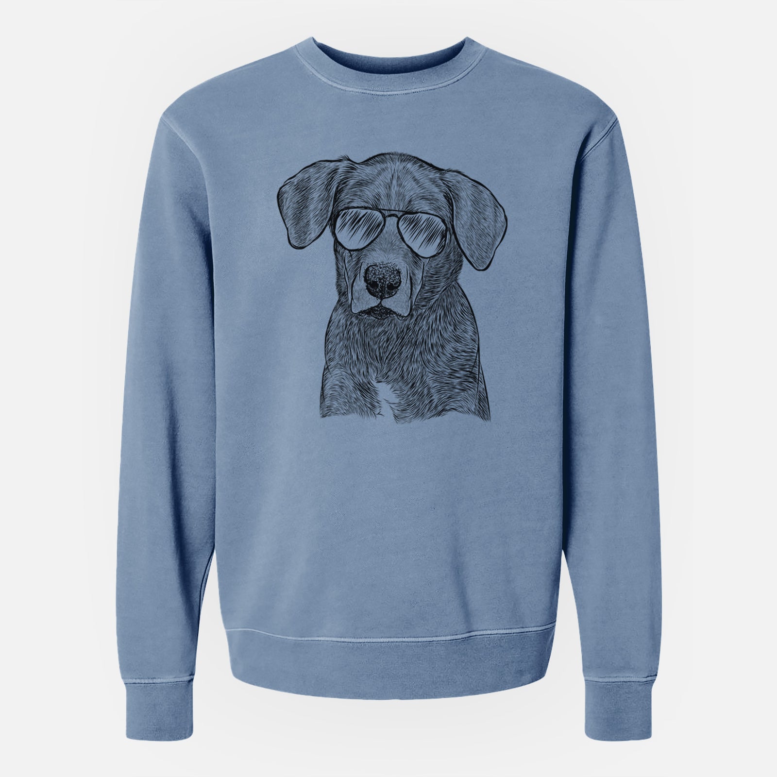 Aviator Tom the Lab Dane Mix - Unisex Pigment Dyed Crew Sweatshirt
