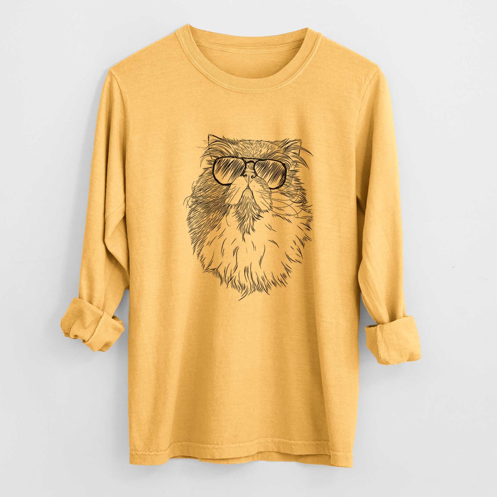 Aviators Tookie the Perisan Cat - Heavyweight 100% Cotton Long Sleeve