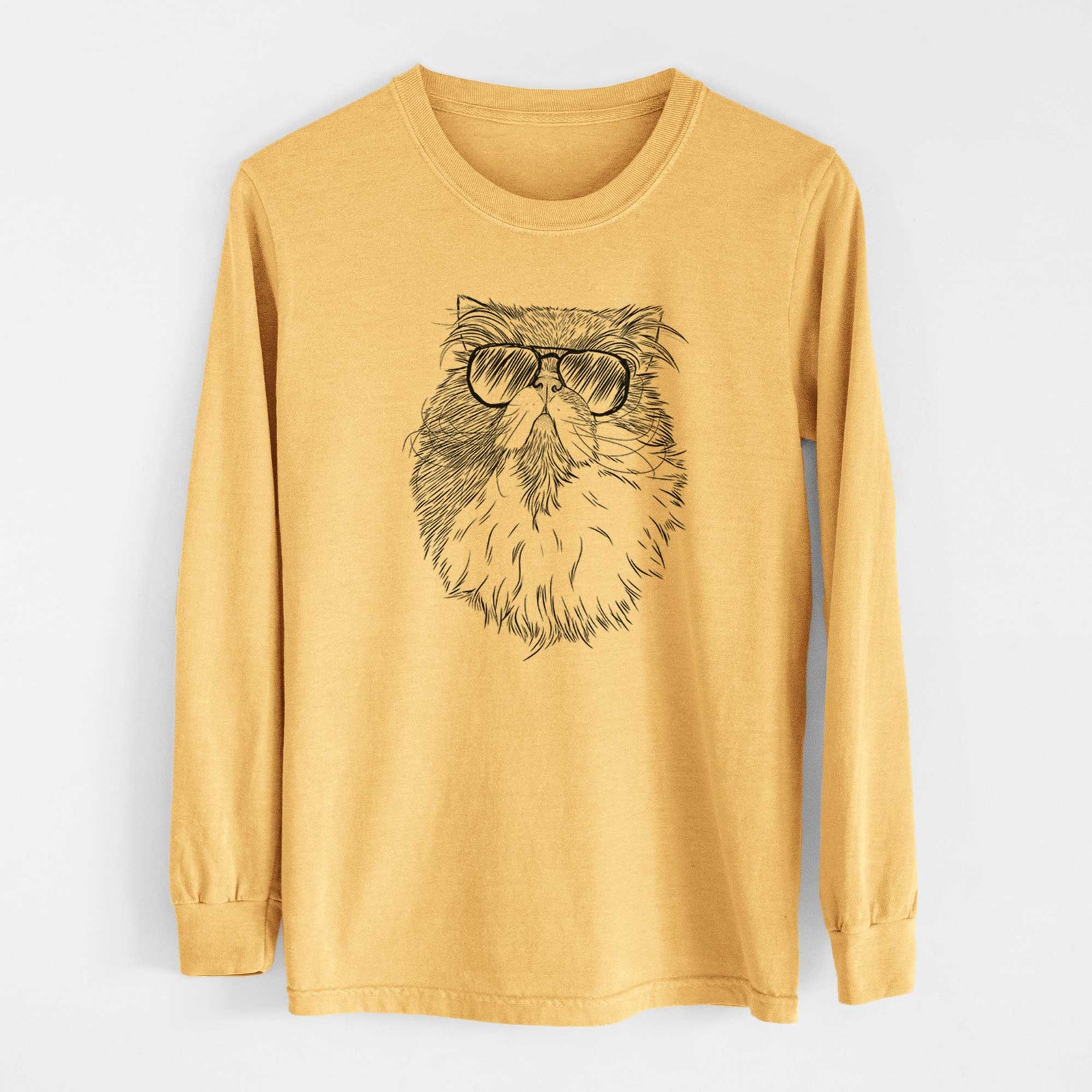 Aviators Tookie the Perisan Cat - Heavyweight 100% Cotton Long Sleeve