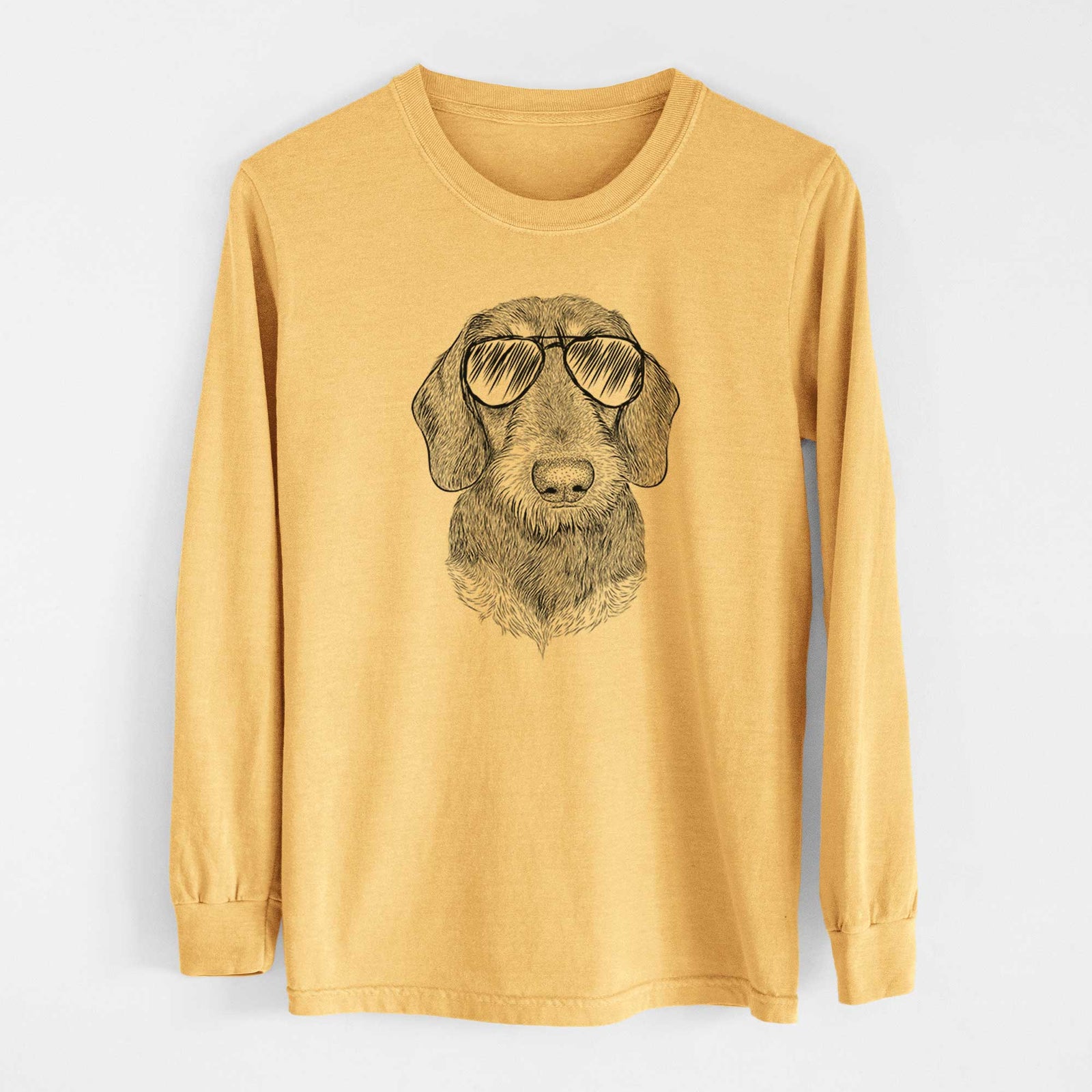 Aviators Truman the Wirehaired Dachshund - Heavyweight 100% Cotton Long Sleeve