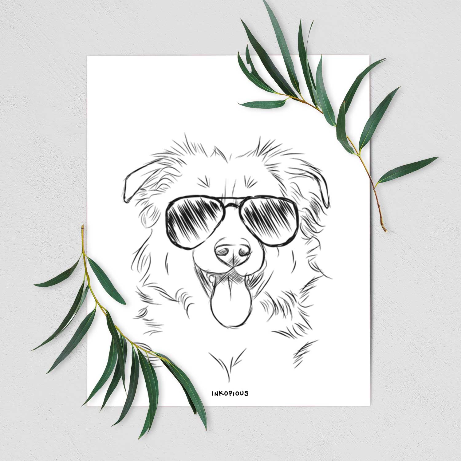 Tucker the Collie Shepherd Art Print