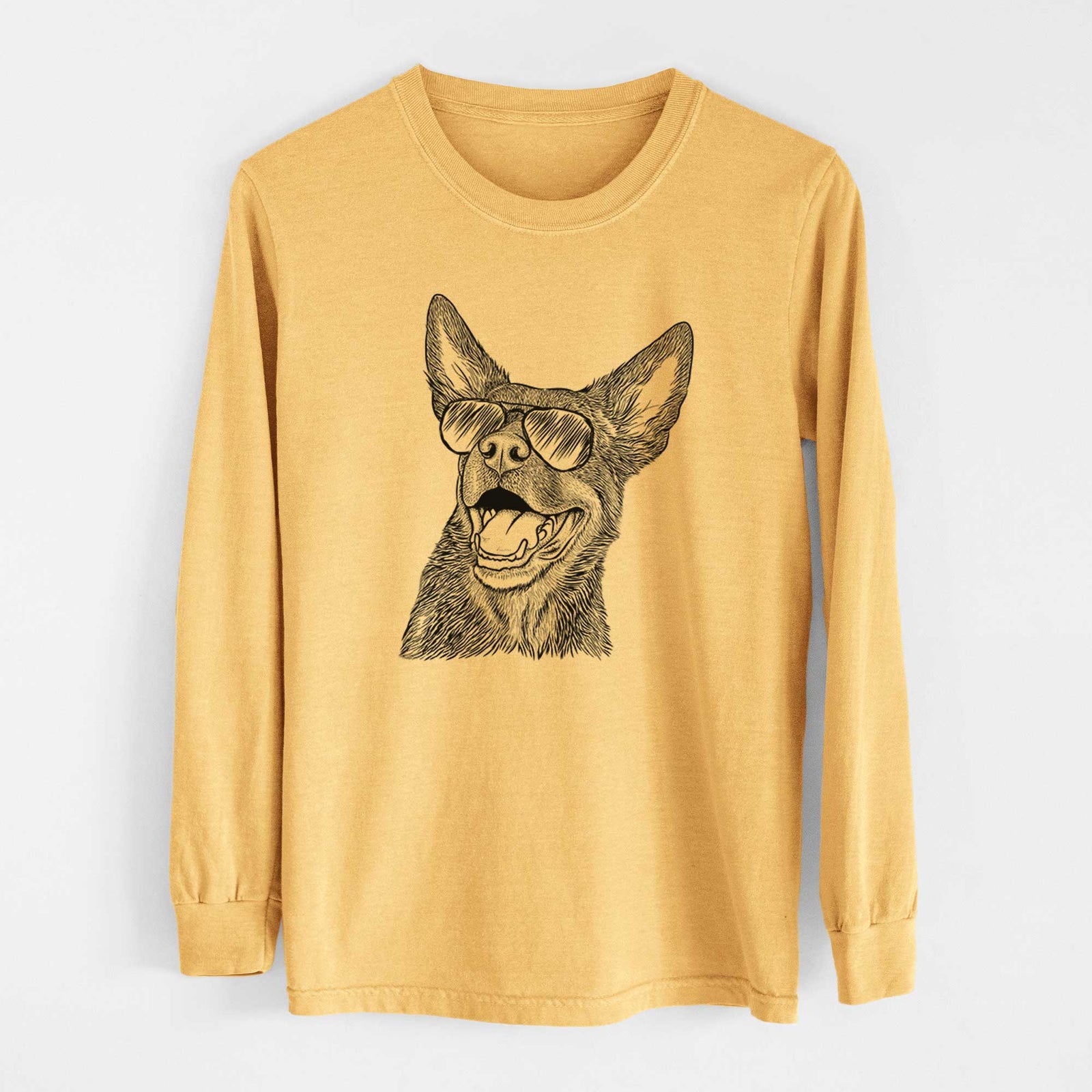 Aviators Tucker the Australian Kelpie - Heavyweight 100% Cotton Long Sleeve