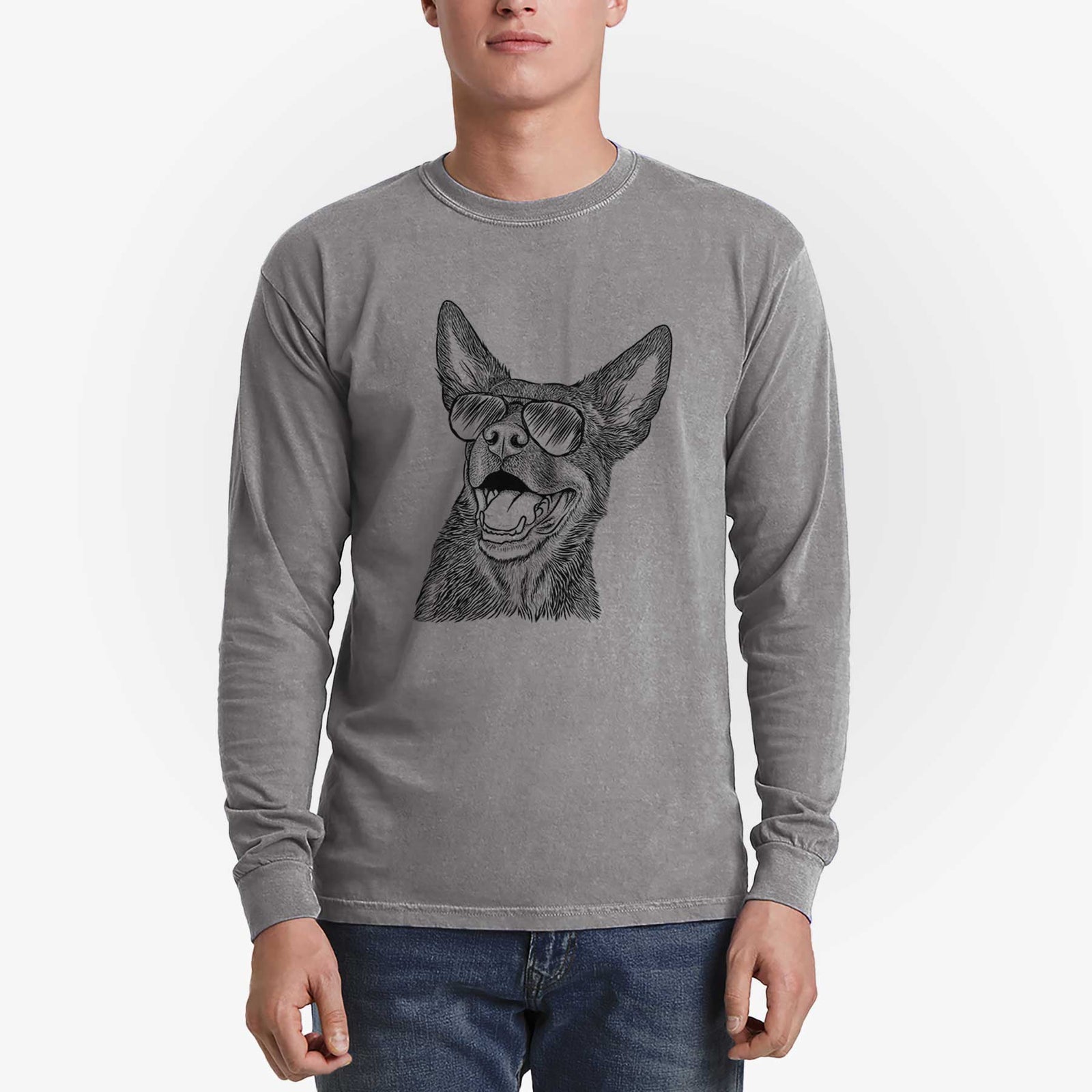Aviators Tucker the Australian Kelpie - Heavyweight 100% Cotton Long Sleeve