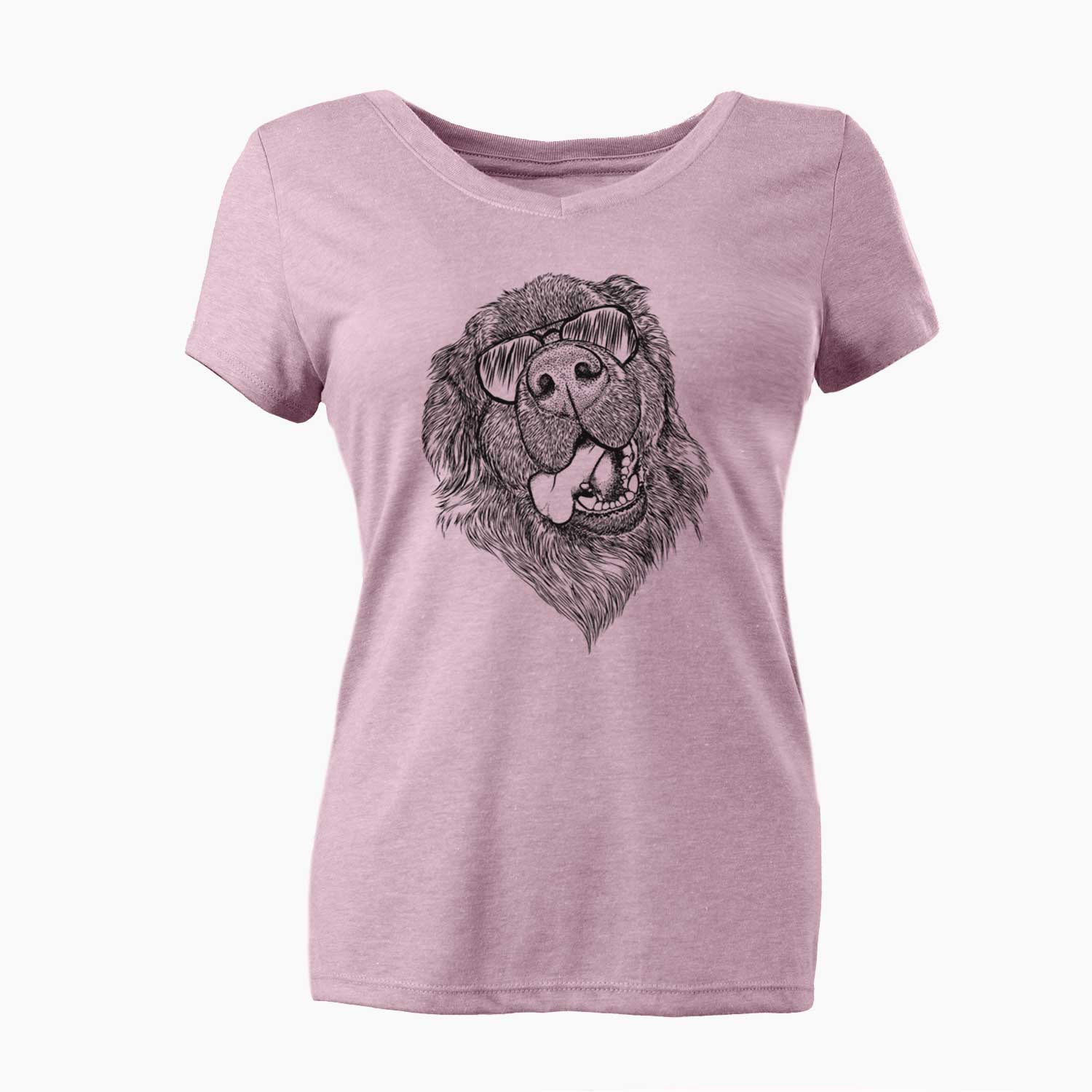 Aviator Tuna the Newfoundland - Women's V-neck Shirt