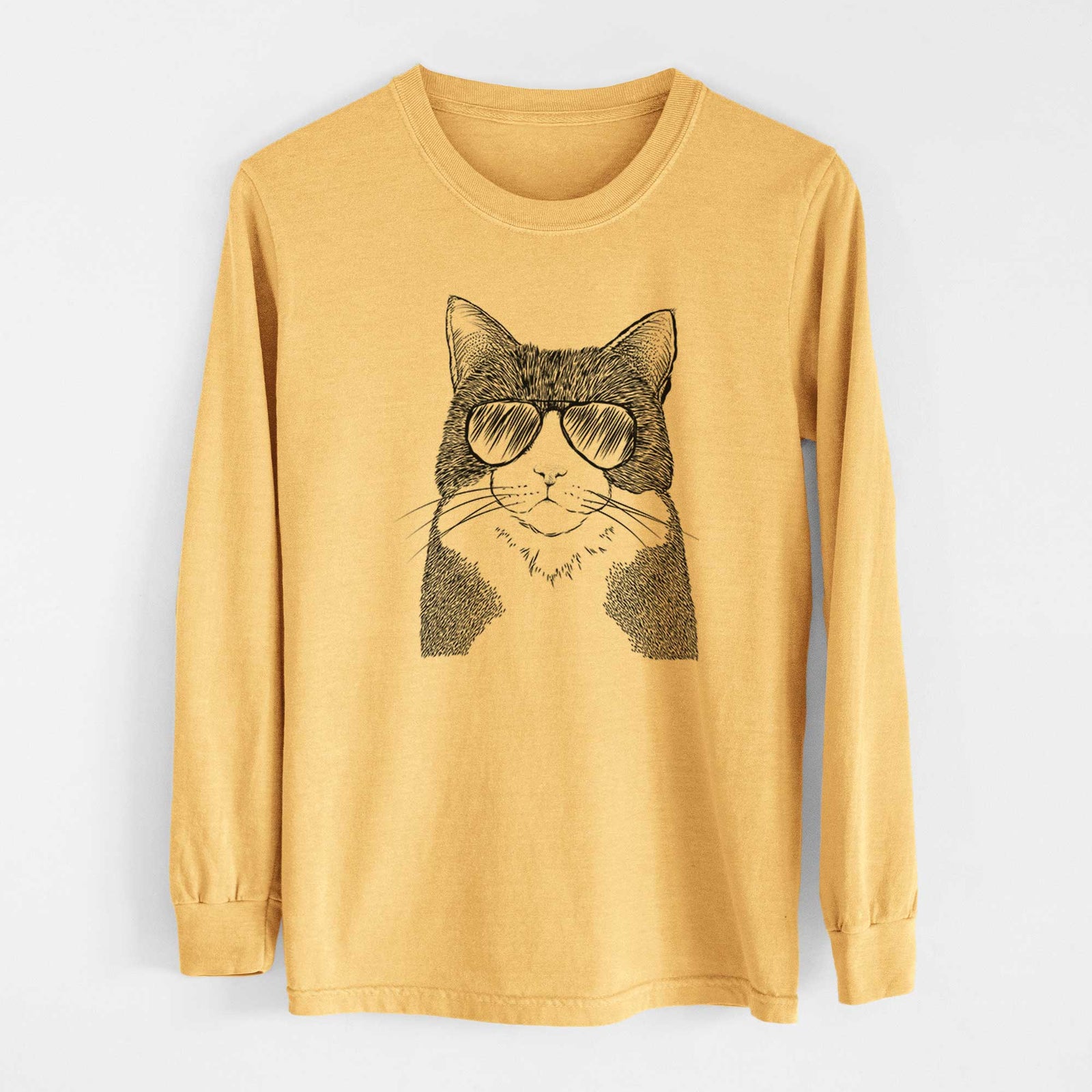 Aviators Tux the Tuxedo Cat - Heavyweight 100% Cotton Long Sleeve