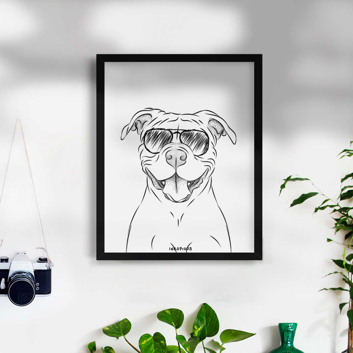 Tyson the American Bulldog Art Print