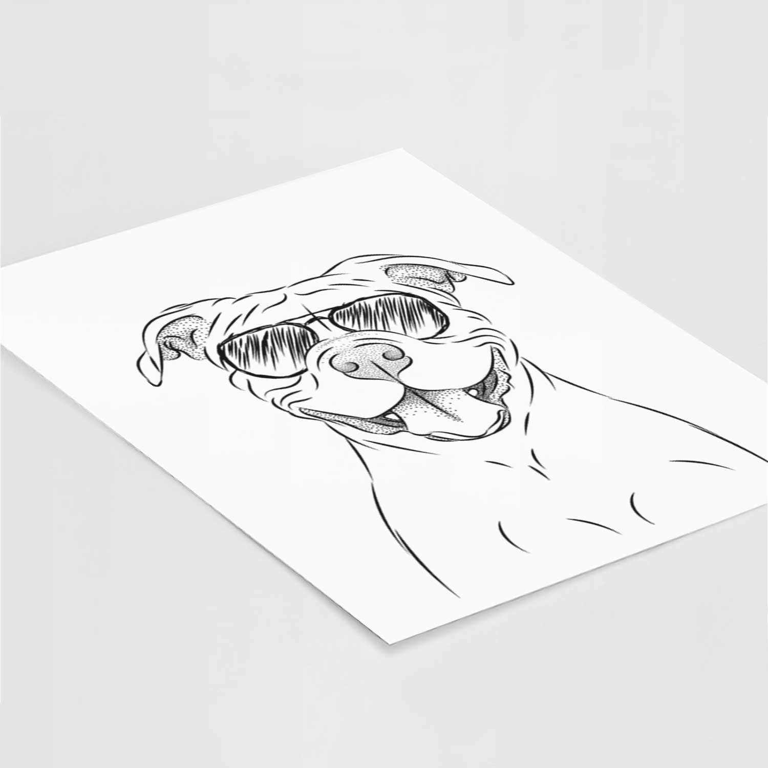 Tyson the American Bulldog Art Print