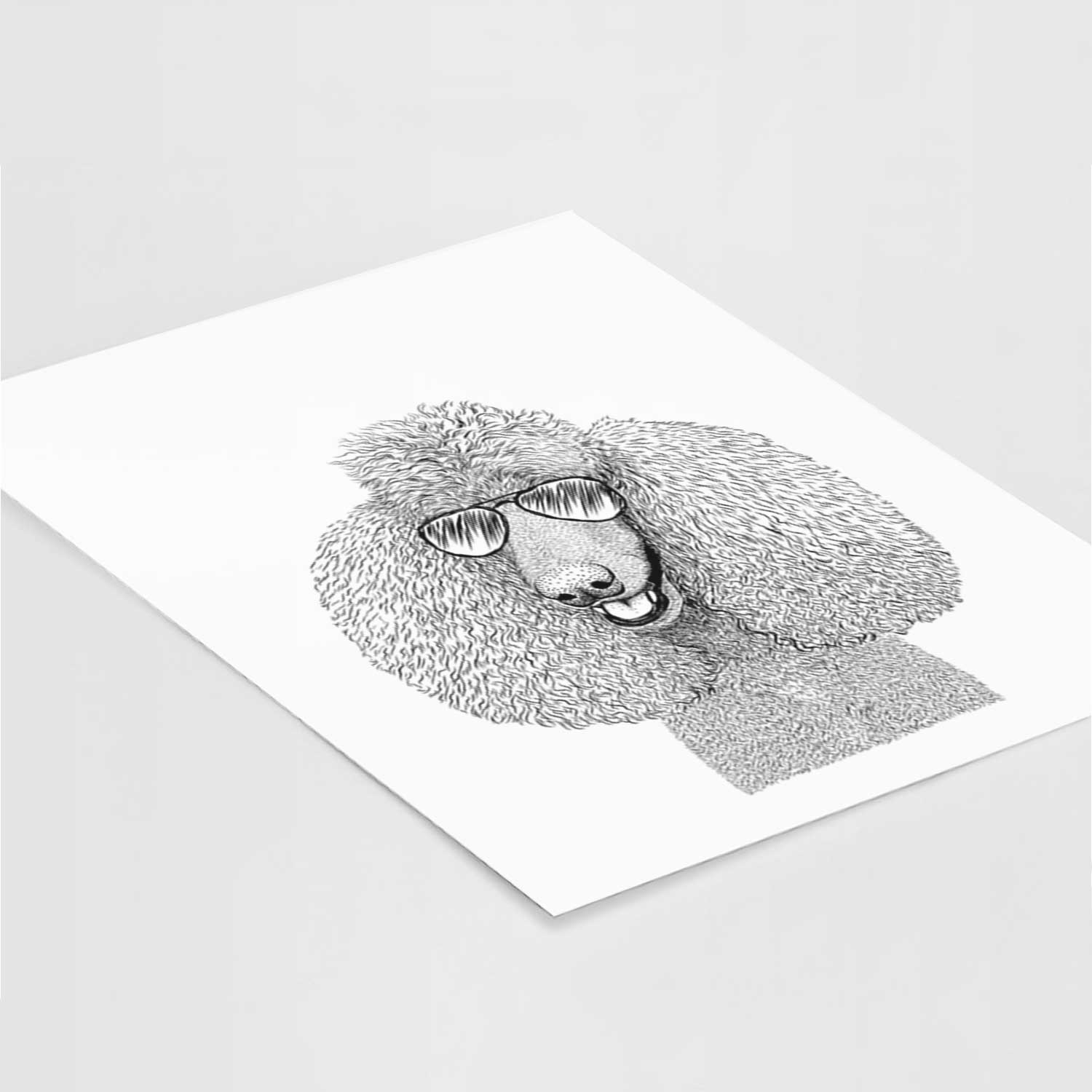 Uncle Tucker the Standard Poodle Art Print