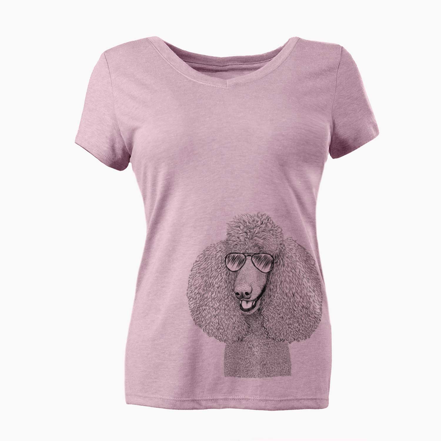 Aviator Uncle Tucker the Poodle - Women's V-neck Shirt