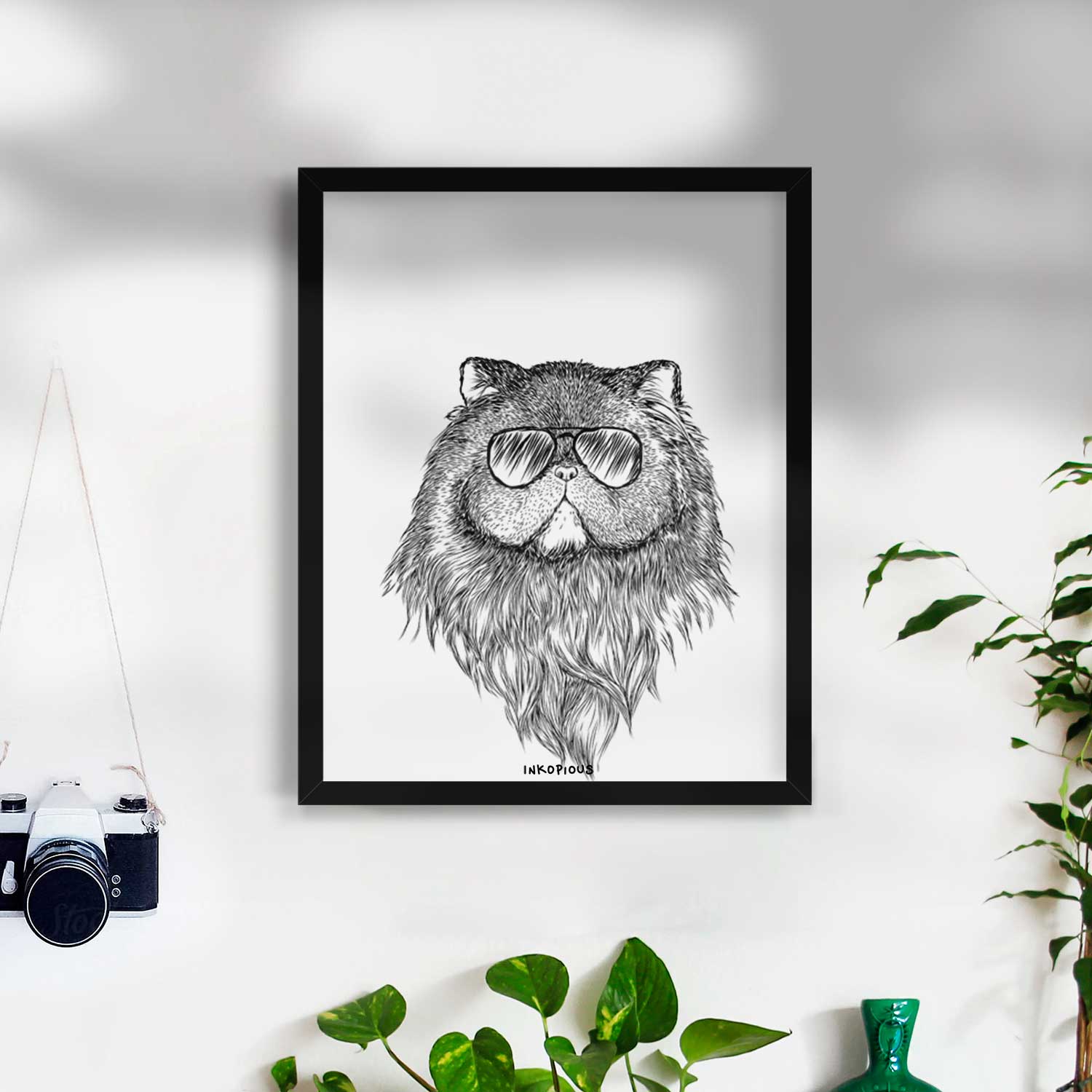 Vader the Persian Cat Art Print