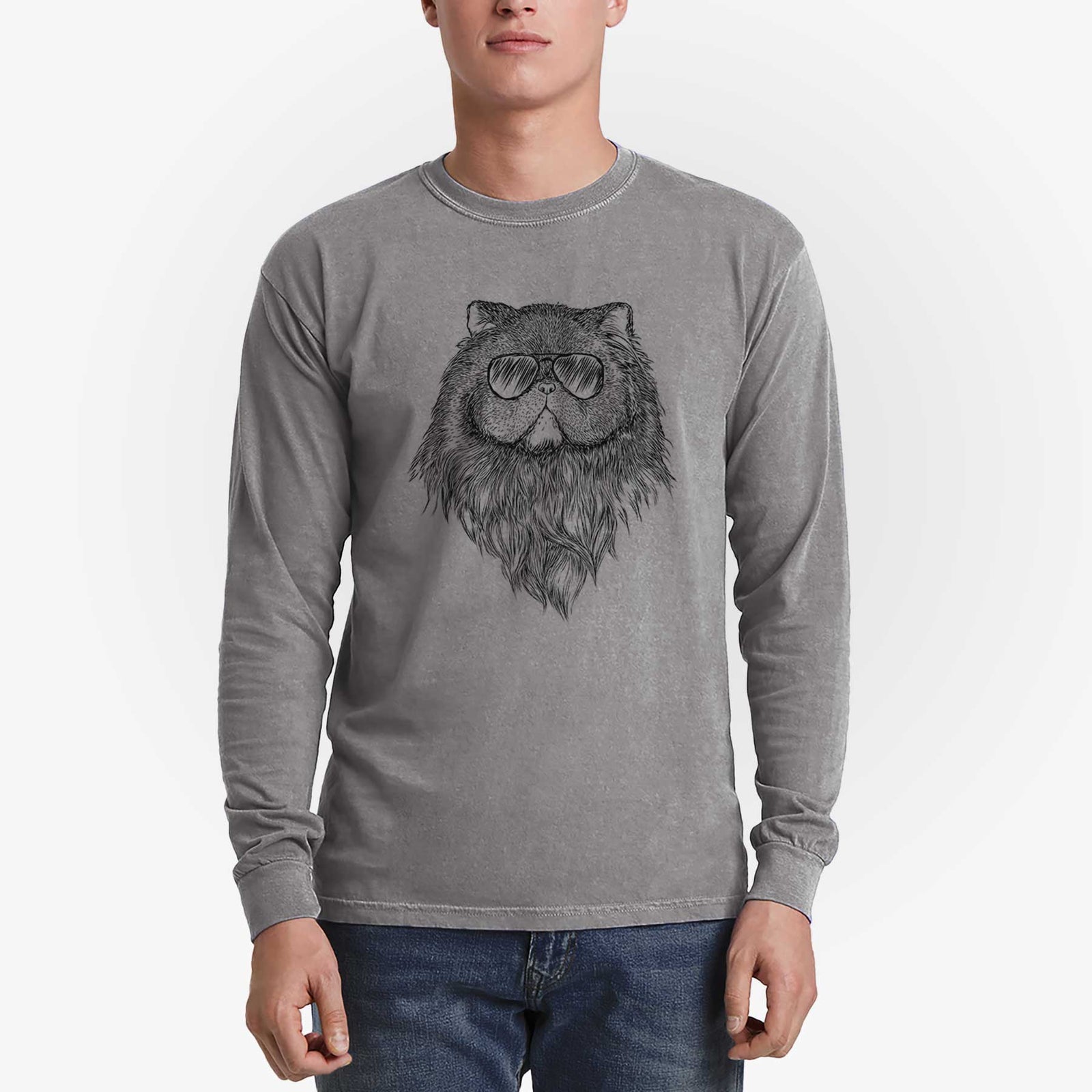 Aviators Vader the Persian Cat - Heavyweight 100% Cotton Long Sleeve