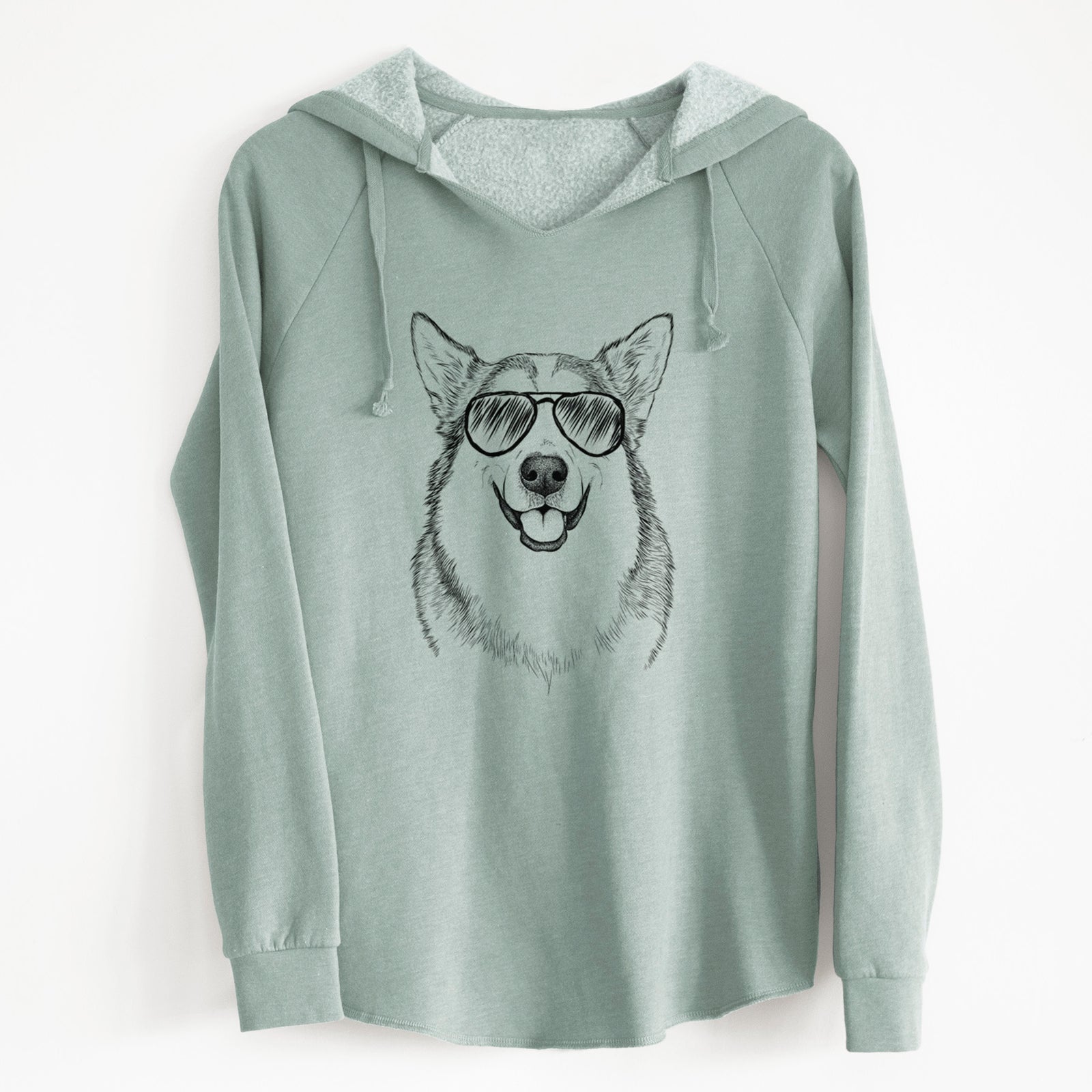 Aviator Vader the Alaskan Malamute - Cali Wave Hooded Sweatshirt