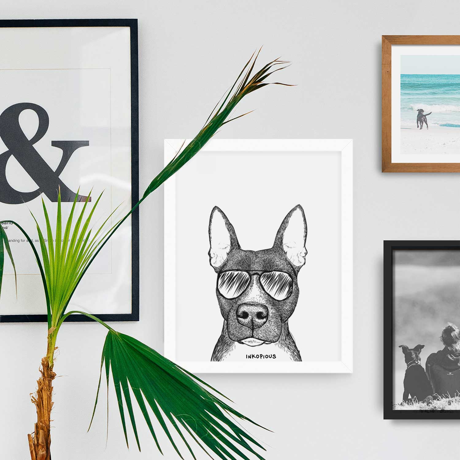 Violet the Pitbull Art Print
