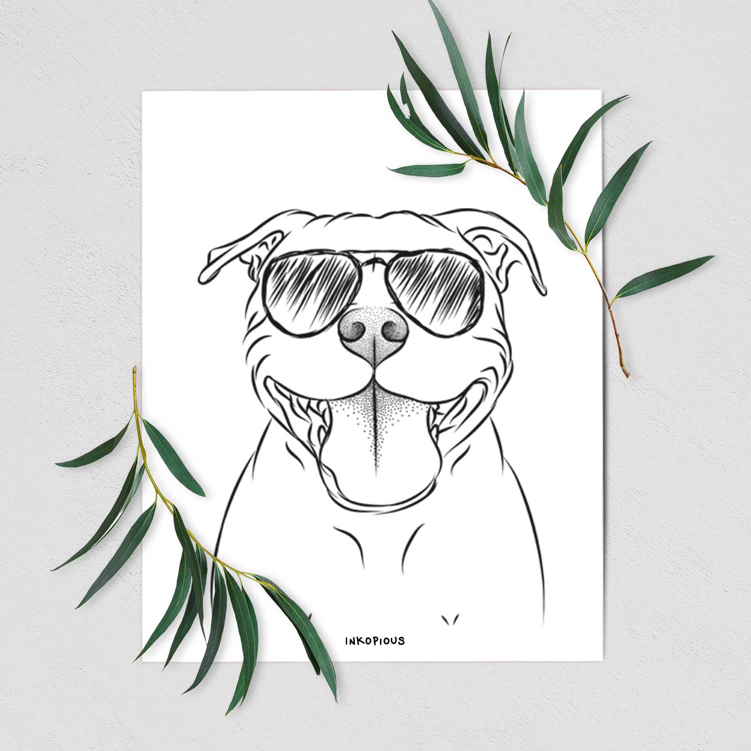 Wafer the American Staffordshire Terrier Art Print
