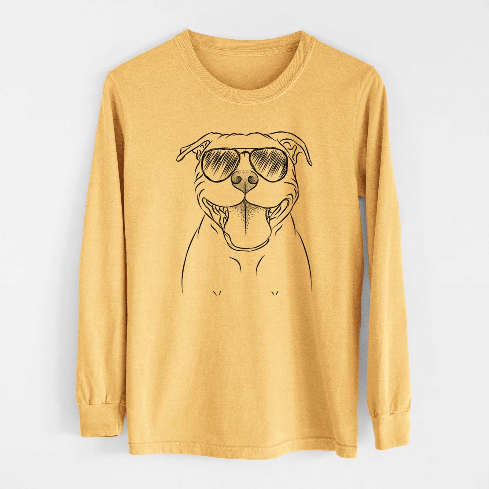 Aviators Wafer the Staffordshire Bull Terrier - Heavyweight 100% Cotton Long Sleeve