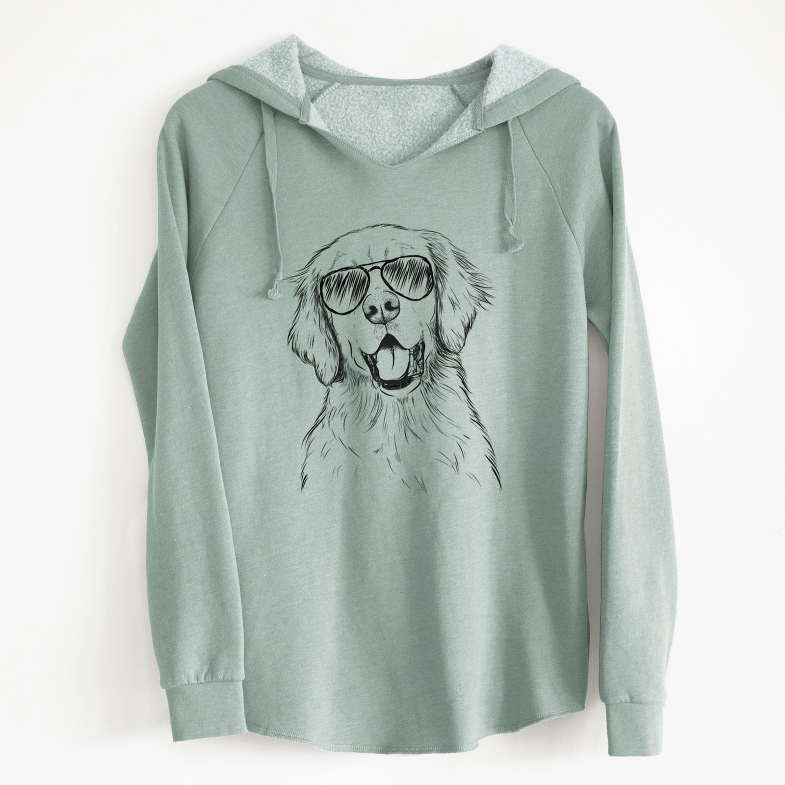 Aviator Wallace the Golden Retriever - Cali Wave Hooded Sweatshirt