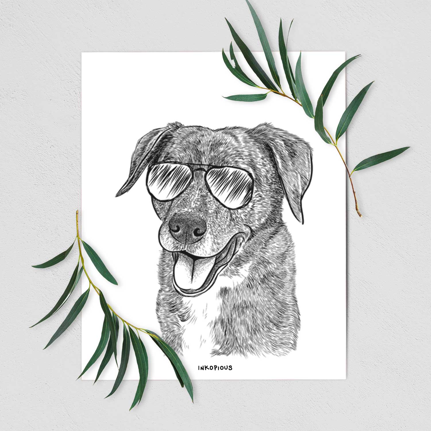 Wally the Mixed Breed Art Print