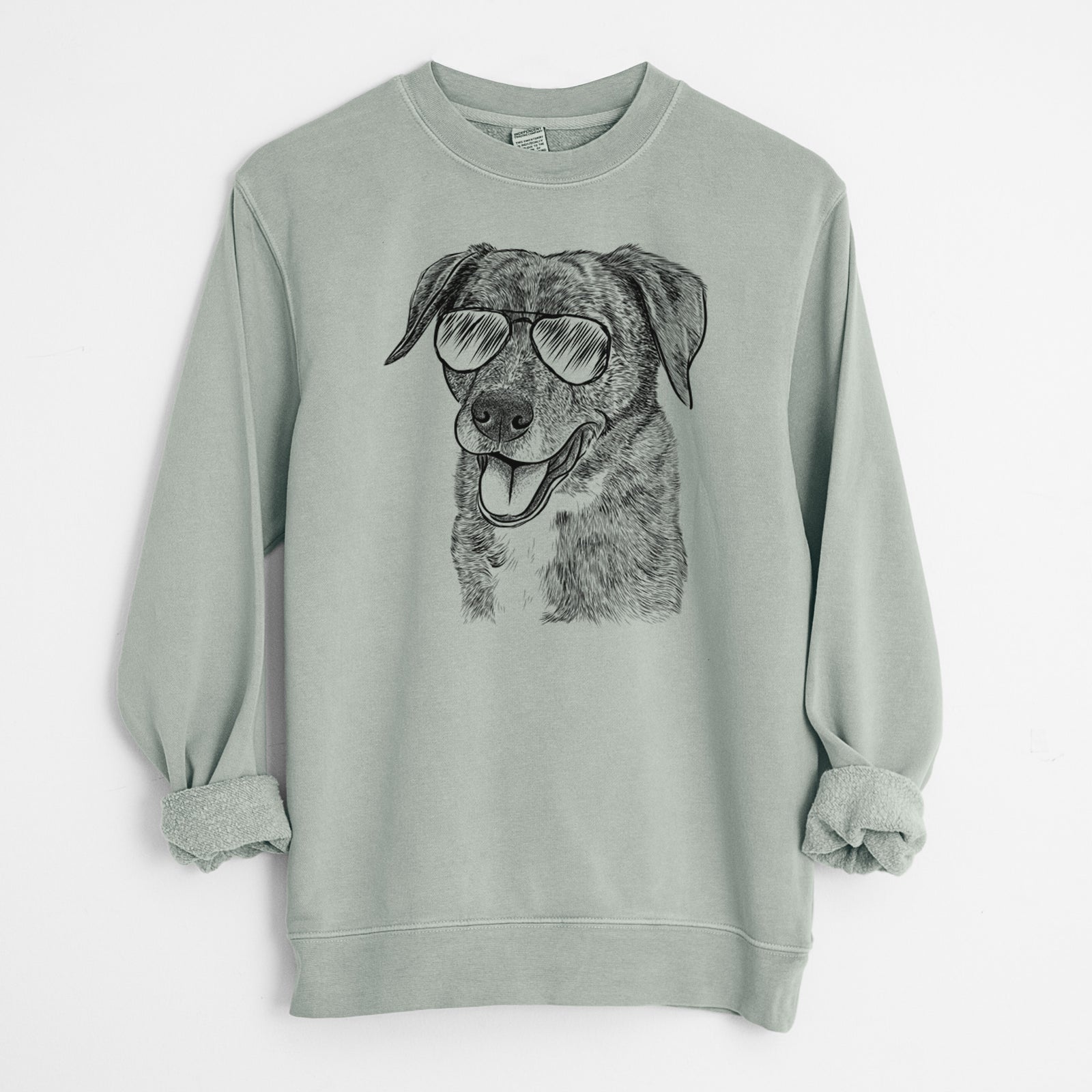 Aviator Wally the Mixed Breed - Unisex Pigment Dyed Crew Sweatshirt