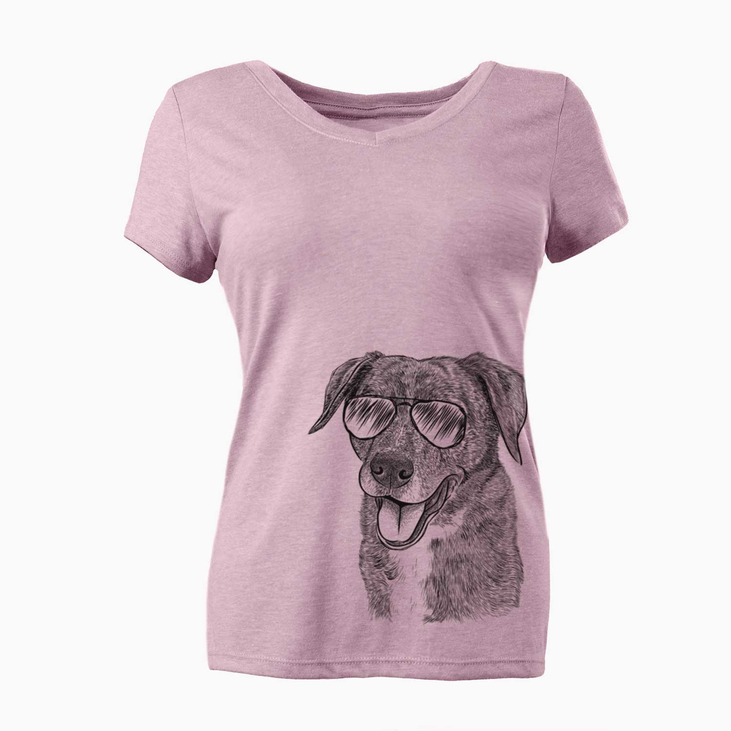 Aviator Wally the Mixed Breed - Women's V-neck Shirt