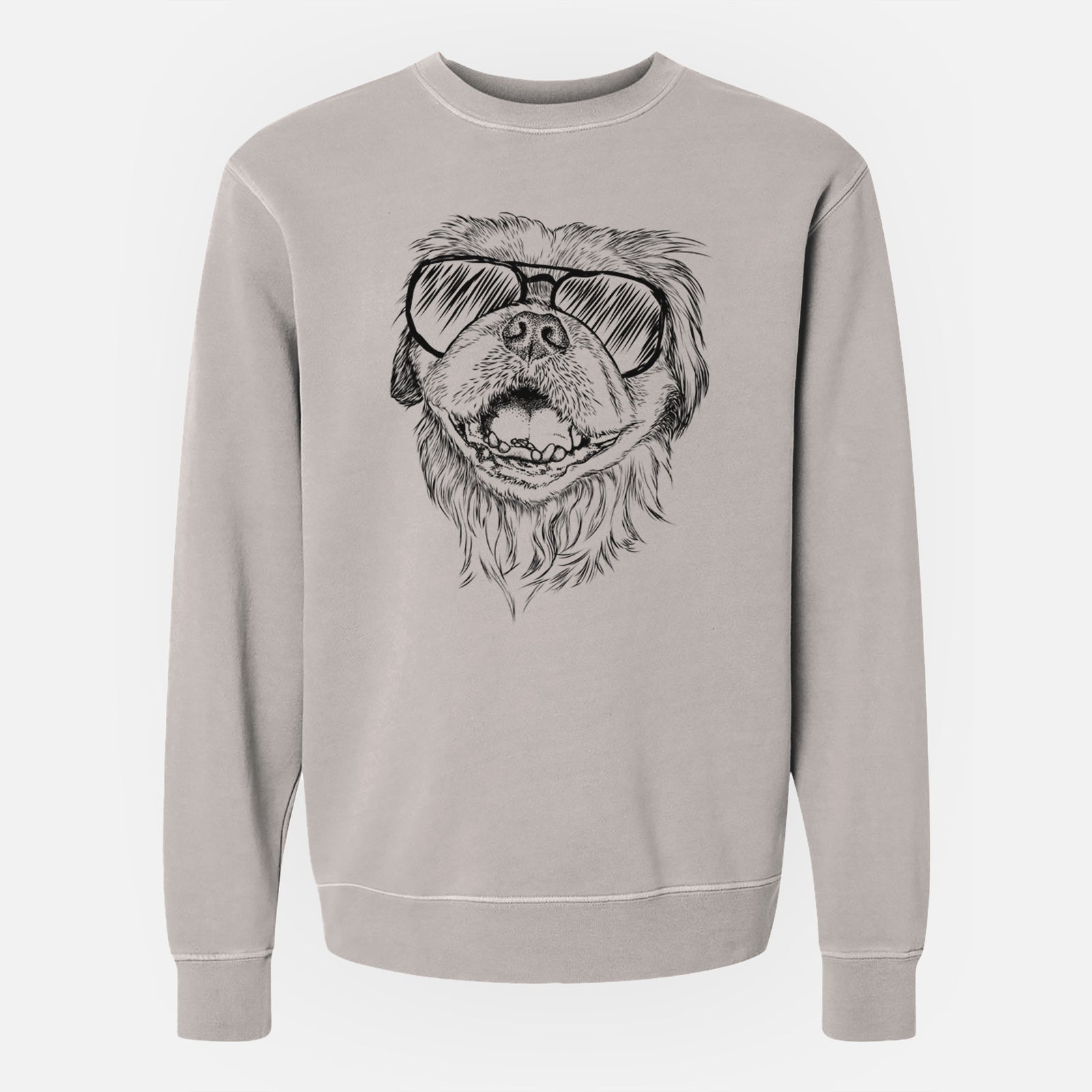 Aviator Wally the Pekingese - Unisex Pigment Dyed Crew Sweatshirt