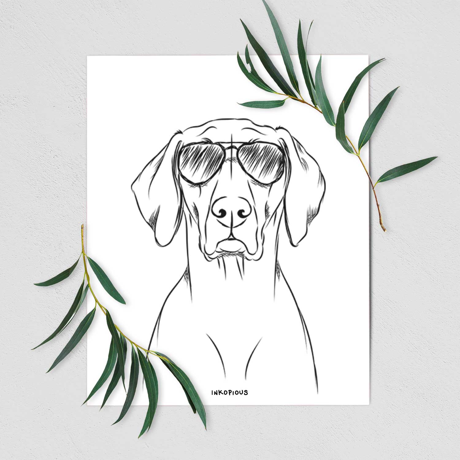 Walter the Weimaraner Art Print