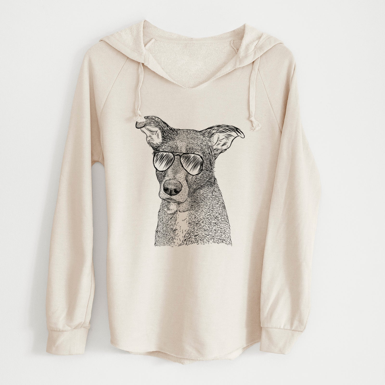 Aviator Wilbur the Shepherd Mix - Cali Wave Hooded Sweatshirt